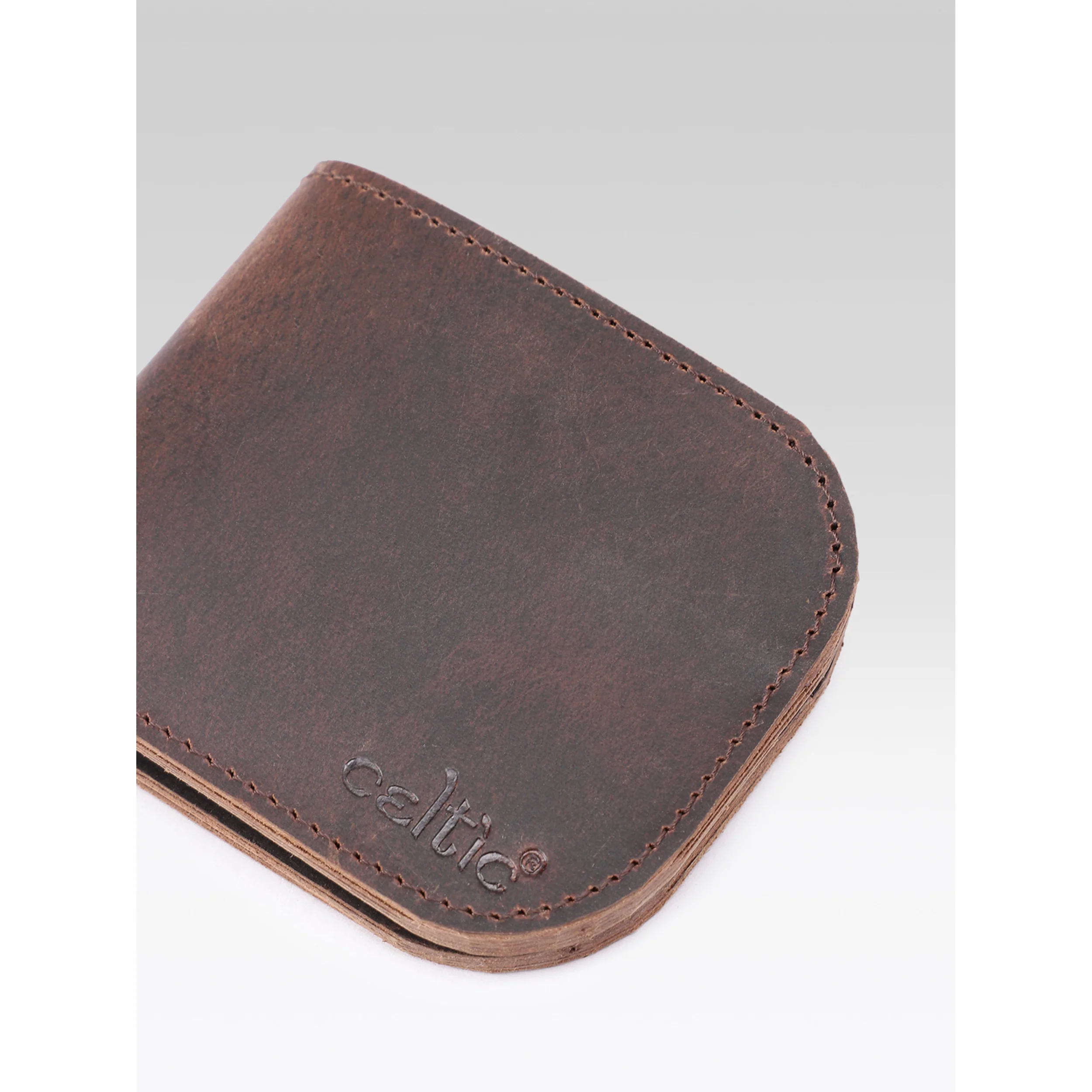 Premium Dual tone Genuine Leather Slim Bi-Fold Wallet - Image 6