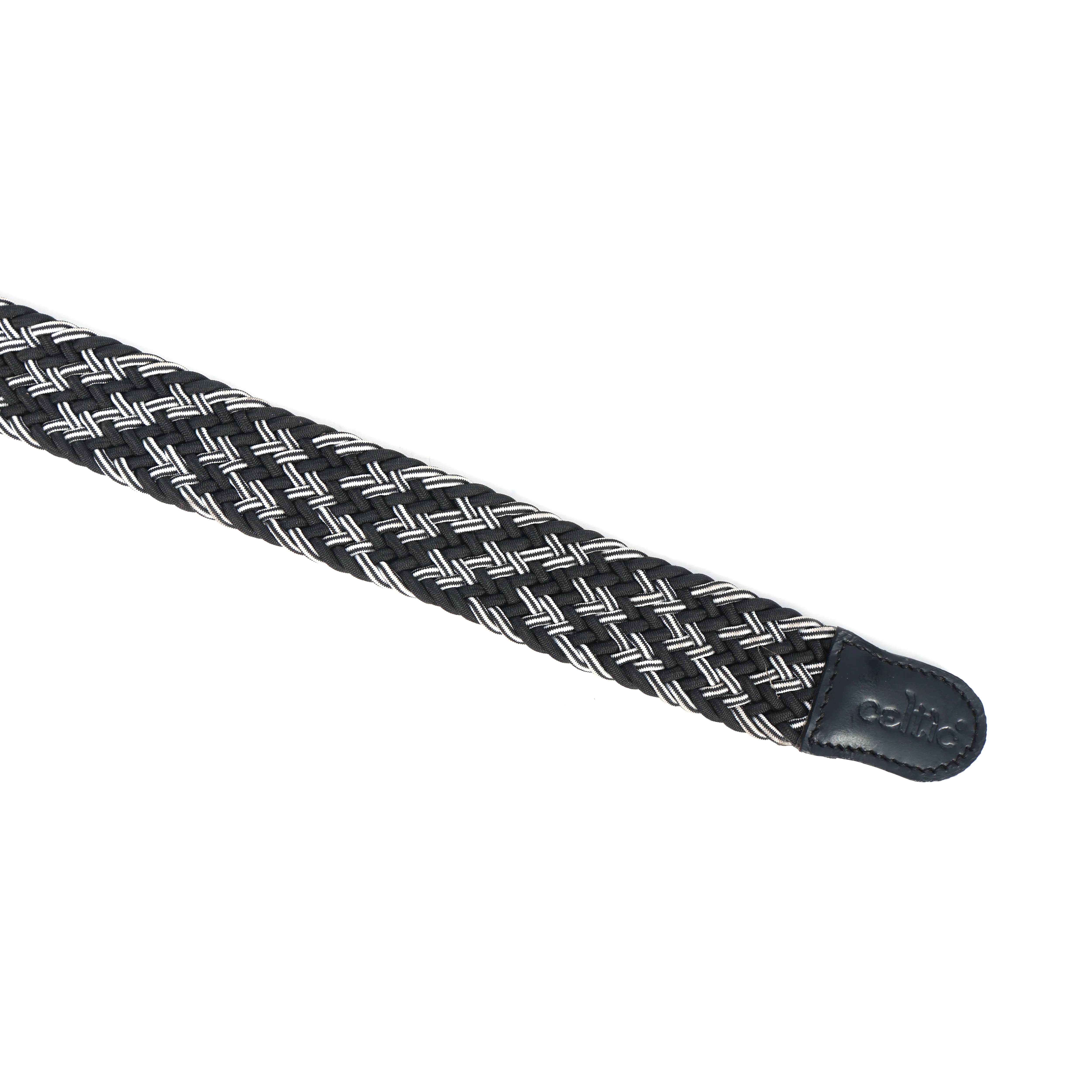 Handwoven Elastic Braided Belt With Leather Ends Adjustable Casual Wear Accessory - Image 5