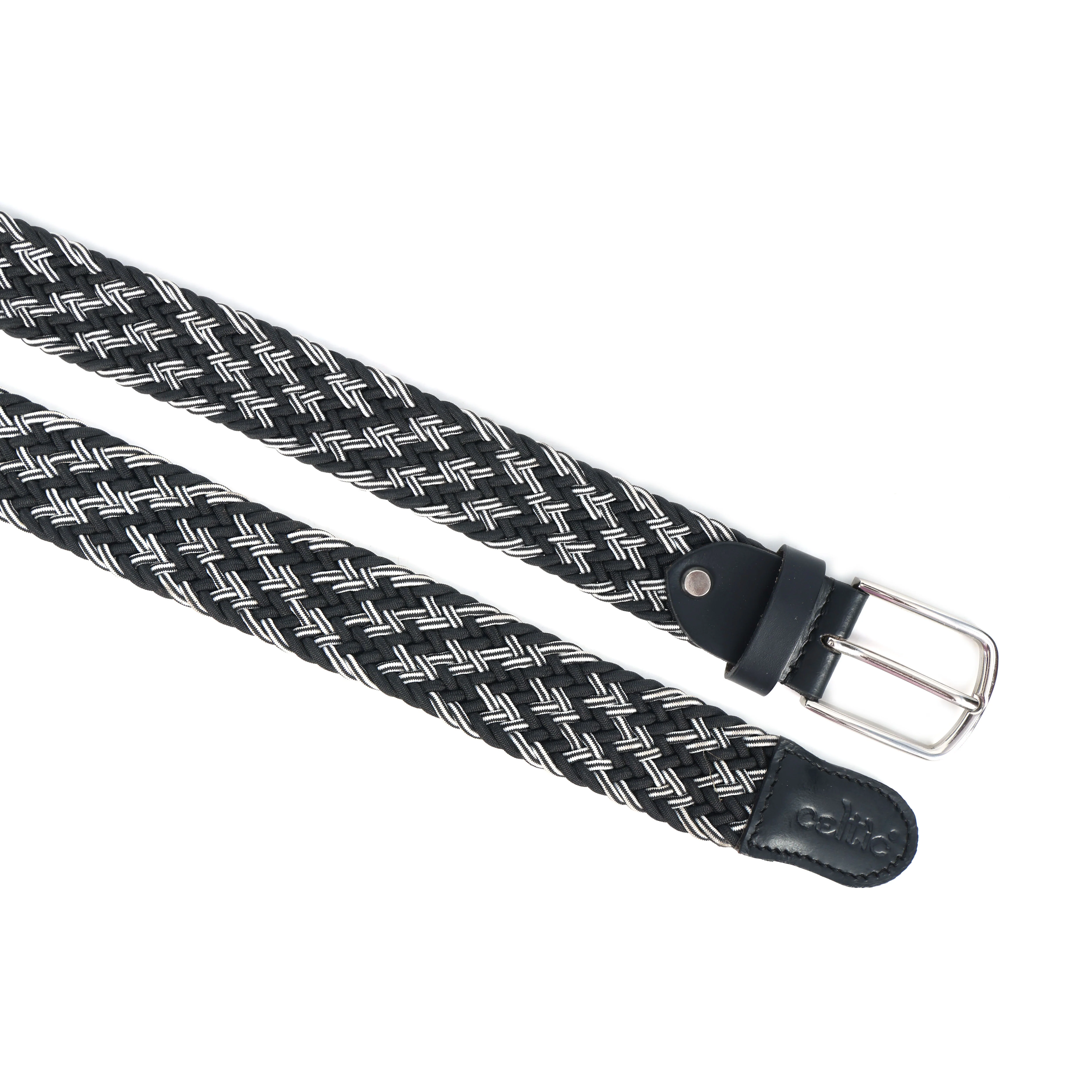 Handwoven Elastic Braided Belt With Leather Ends Adjustable Casual Wear Accessory - Image 7