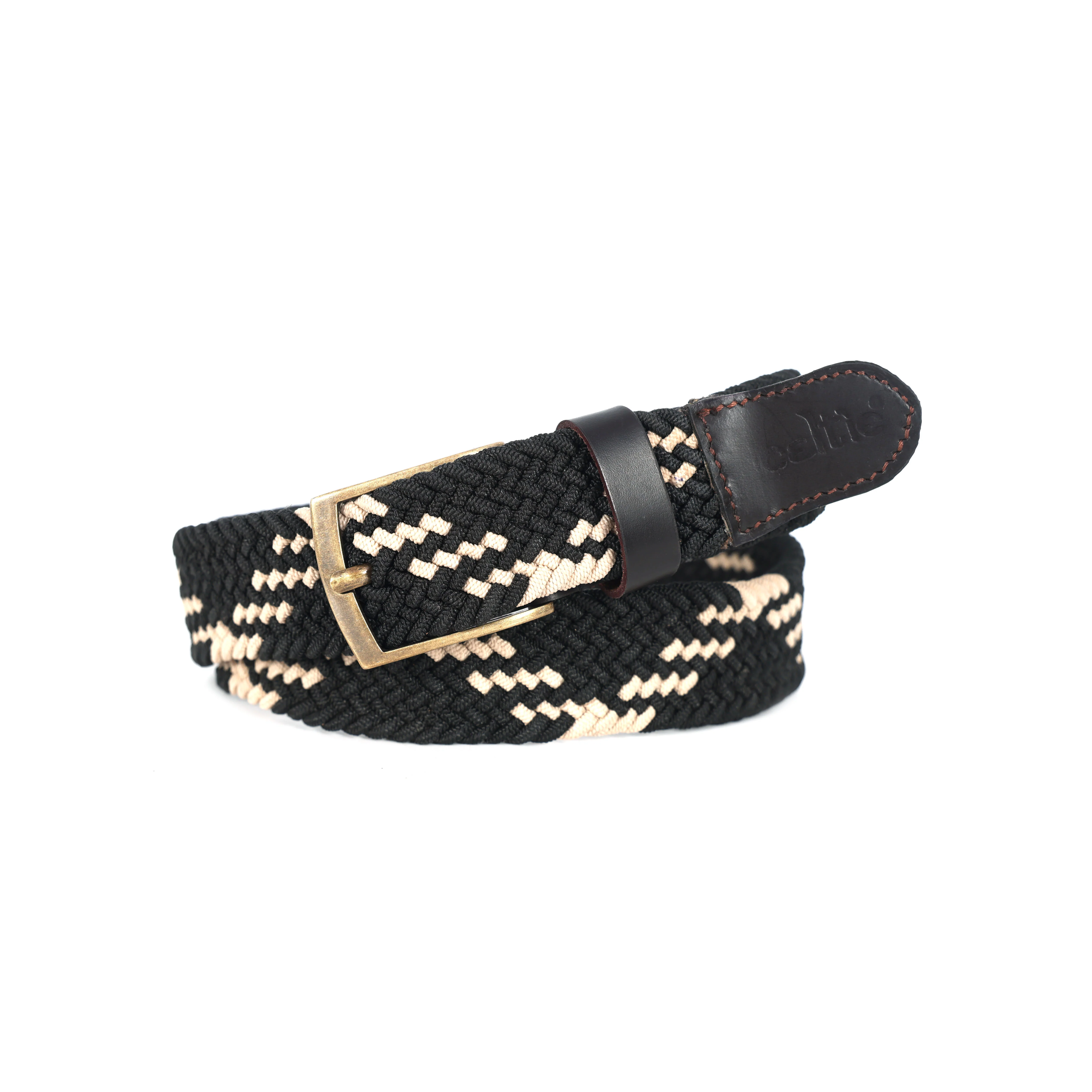Unisex Handwoven Elastic Belt With Leather Finish And Metal Buckle For Casual Wear - Image 4
