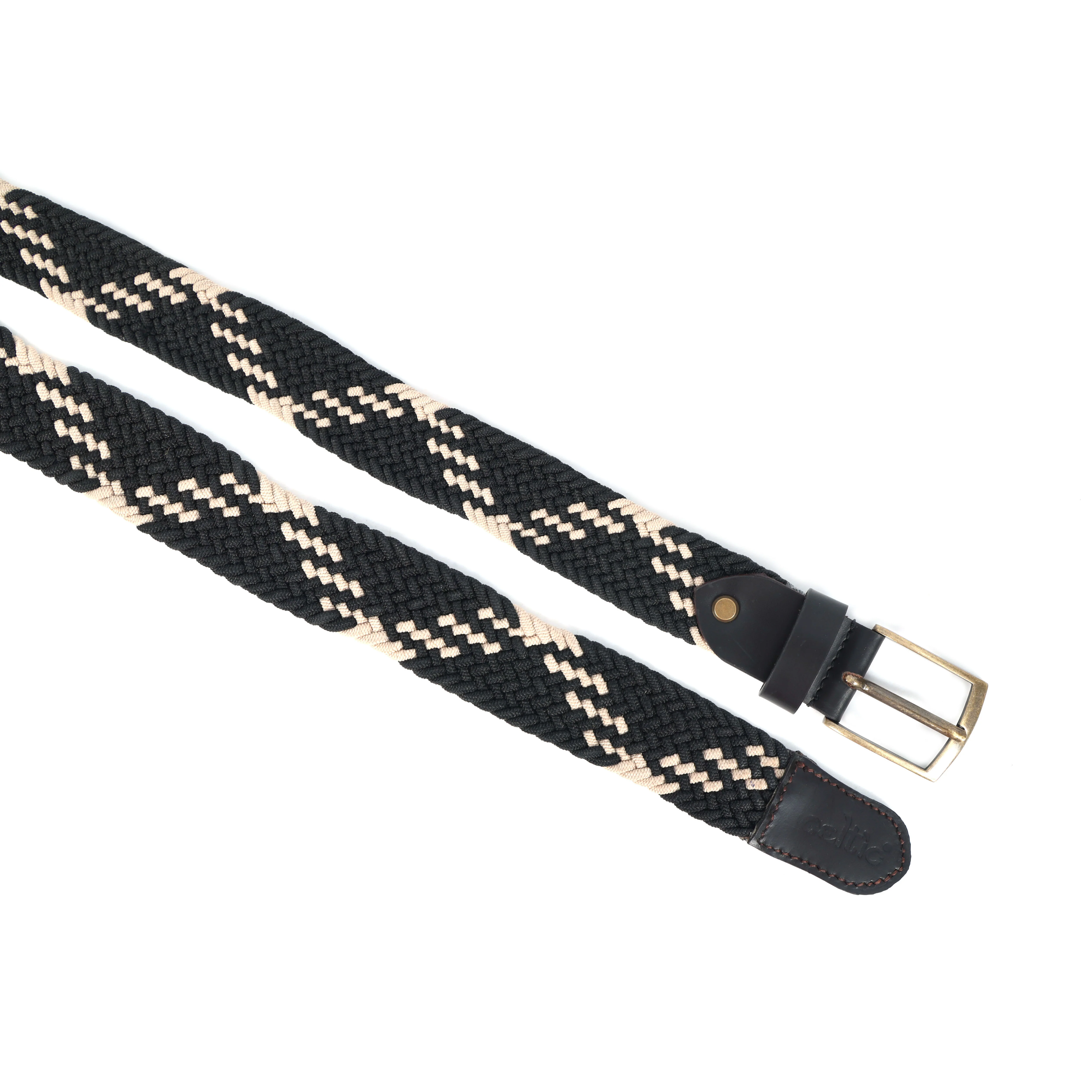 Unisex Handwoven Elastic Belt With Leather Finish And Metal Buckle For Casual Wear - Image 7