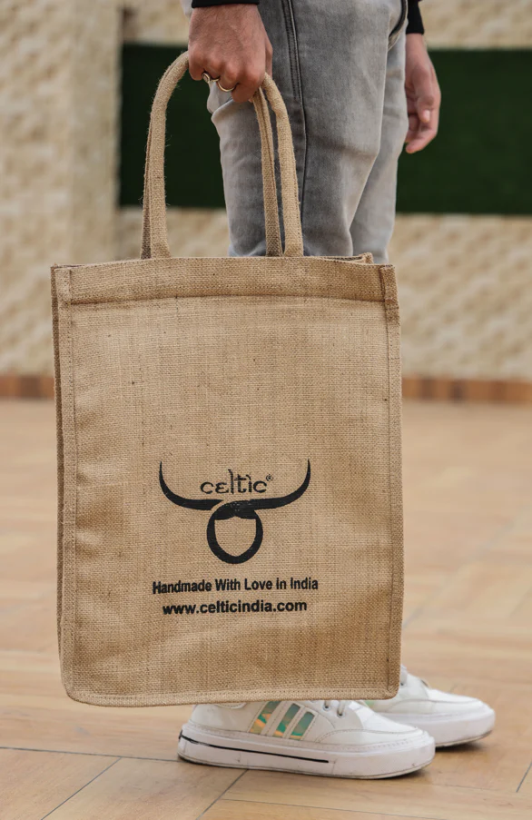 Premium Handcrafted Jute Tote Bag with Reinforced Handles | Eco-Friendly Everyday Carry