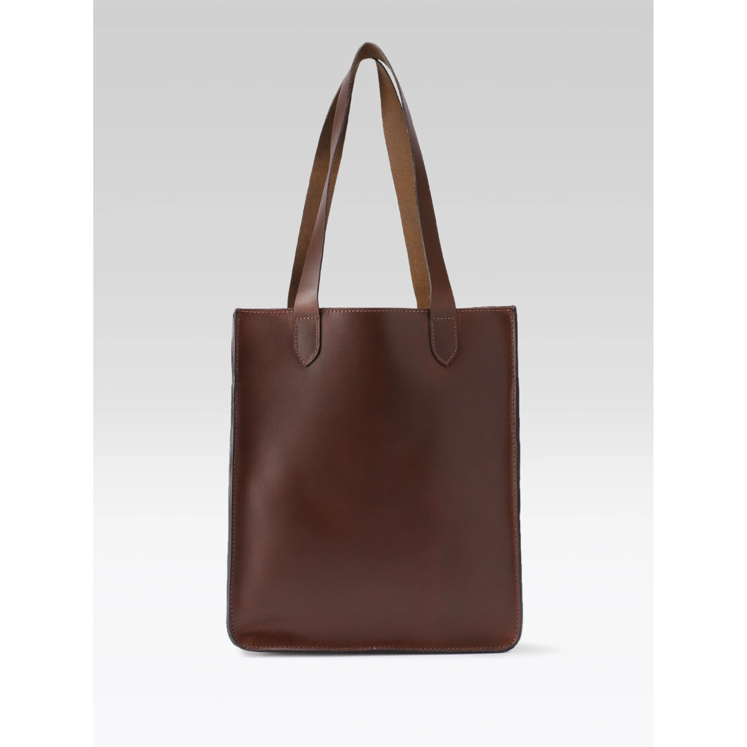 Premium Genuine Leather Tote Bag with Front Pocket Minimal & Durable Everyday Carry - Image 3