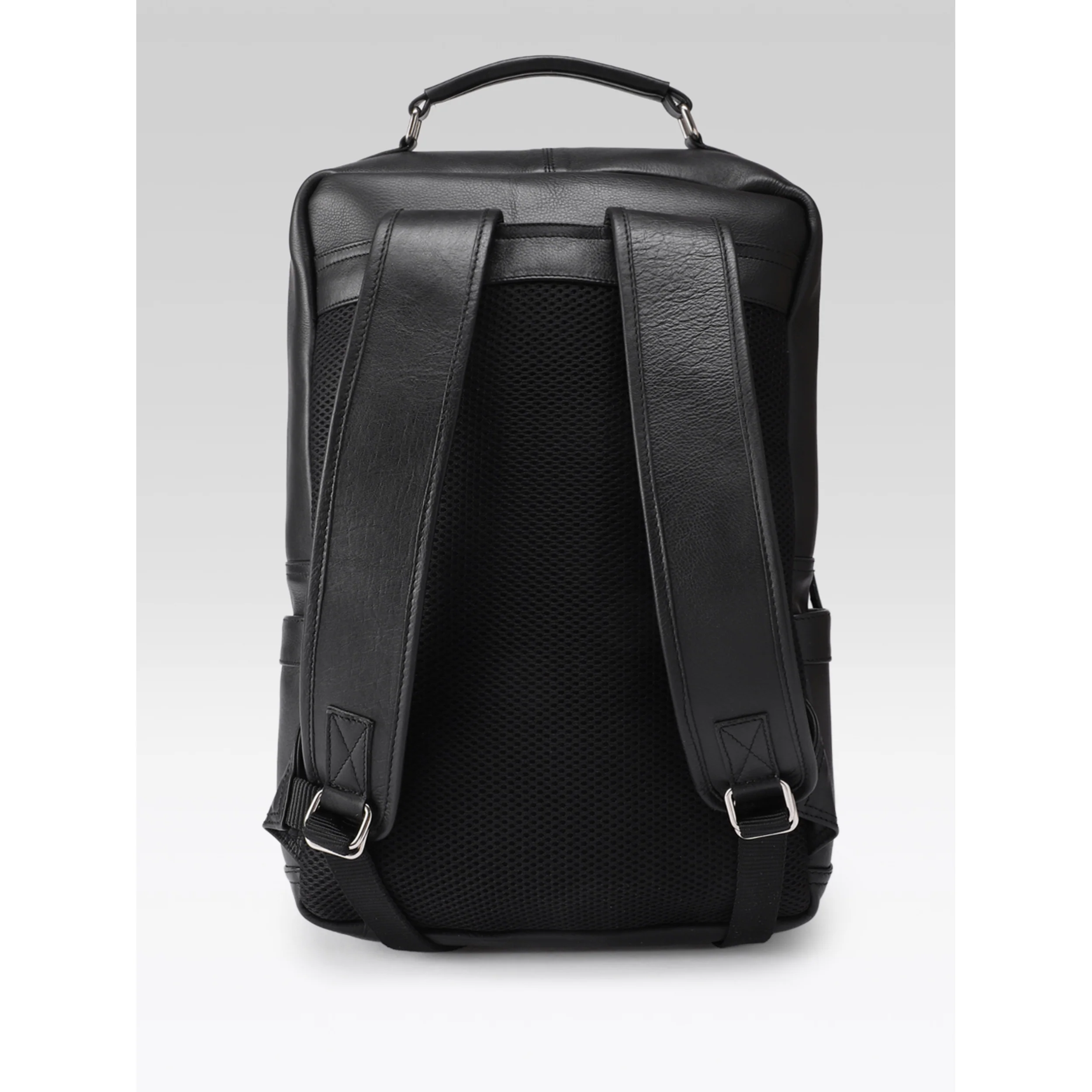Premium Genuine Leather Laptop Backpack with Multi-Zip Compartments & Top Handle - Image 21