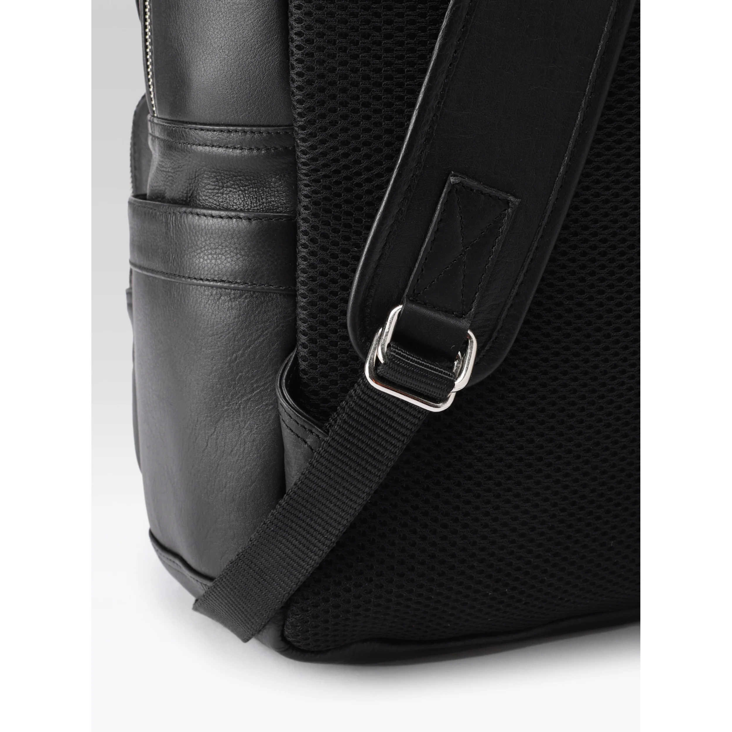 Premium Genuine Leather Laptop Backpack with Multi-Zip Compartments & Top Handle - Image 25