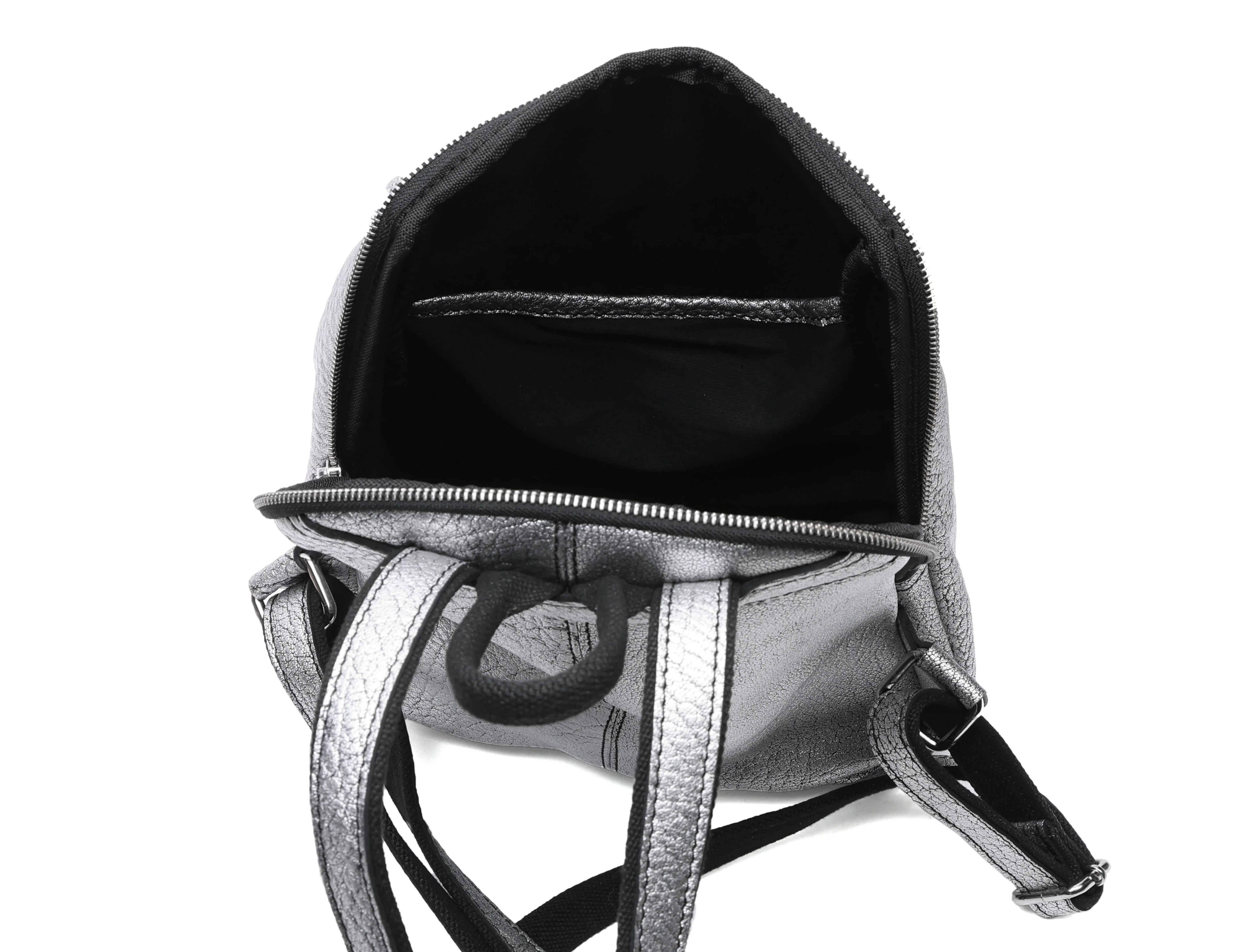 Vintage Leather Mini Backpack with Multiple Pockets & Adjustable Straps - Image 12