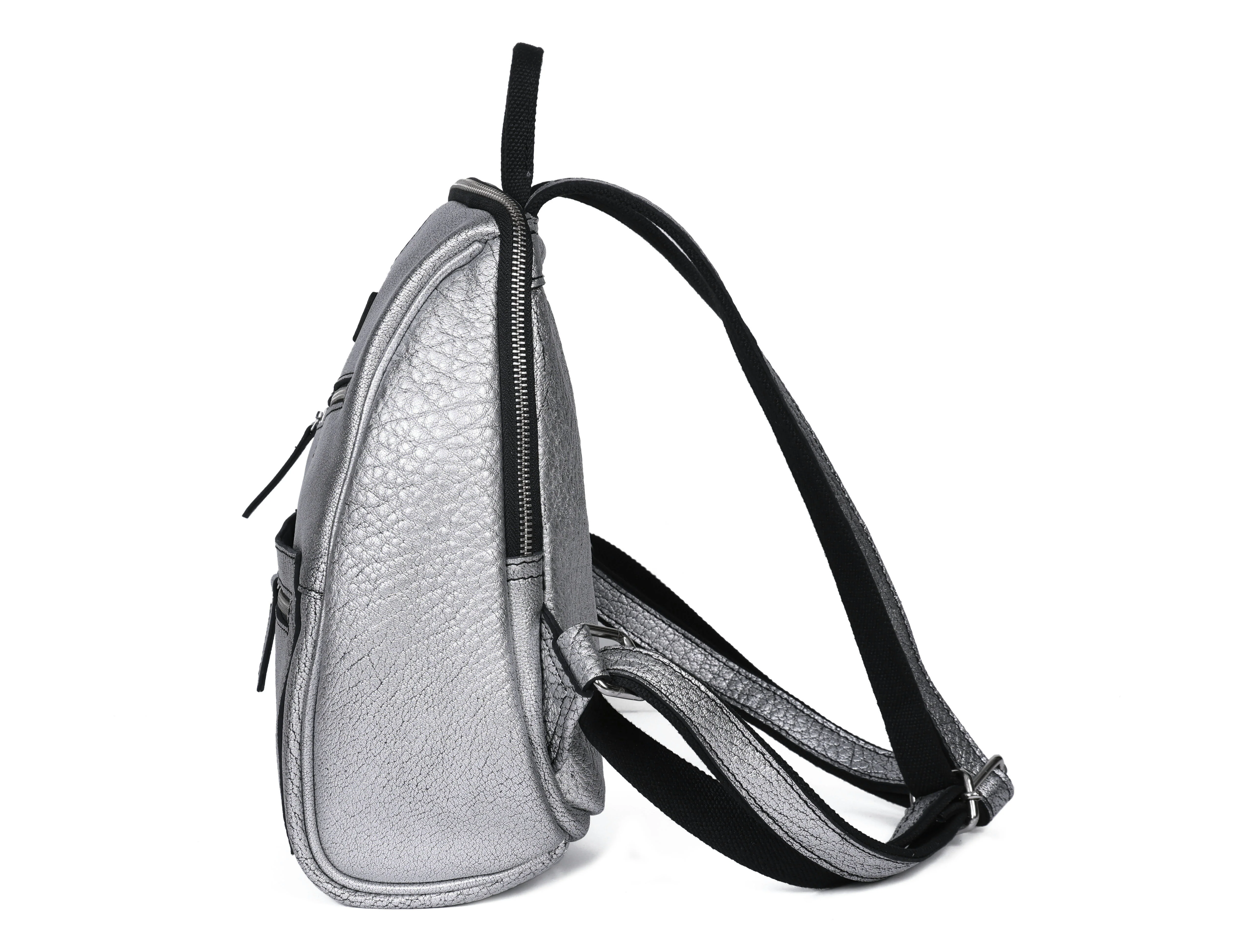 Vintage Leather Mini Backpack with Multiple Pockets & Adjustable Straps - Image 15
