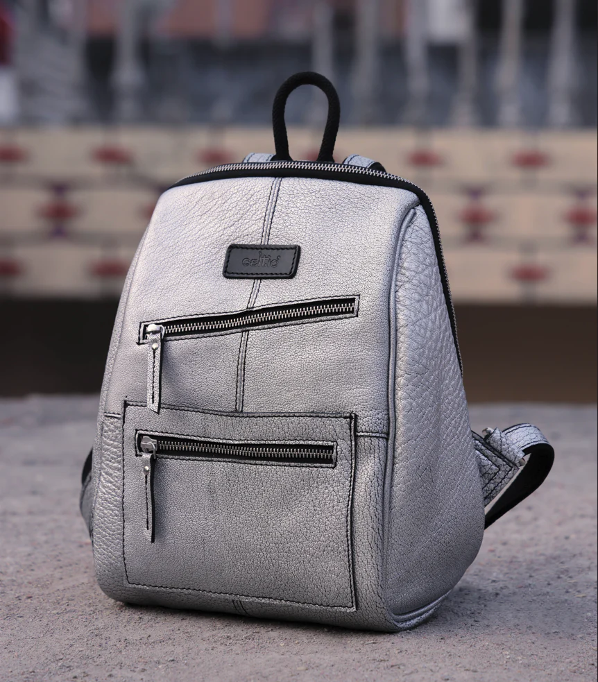 Vintage Leather Mini Backpack with Multiple Pockets & Adjustable Straps - Image 8
