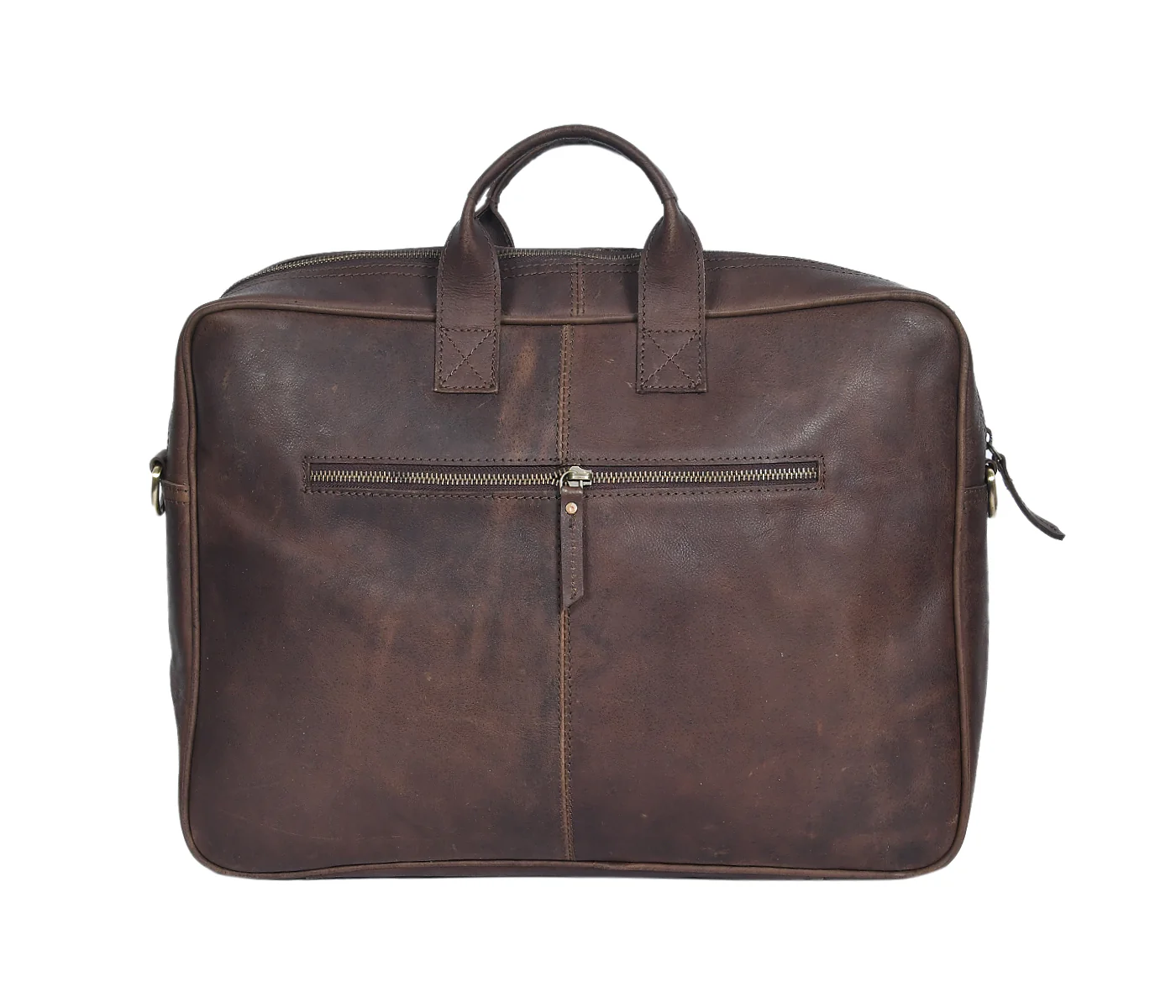 Premium Genuine Leather Messenger Office Bag with Adjustable & Detachable Shoulder Strap - Image 2