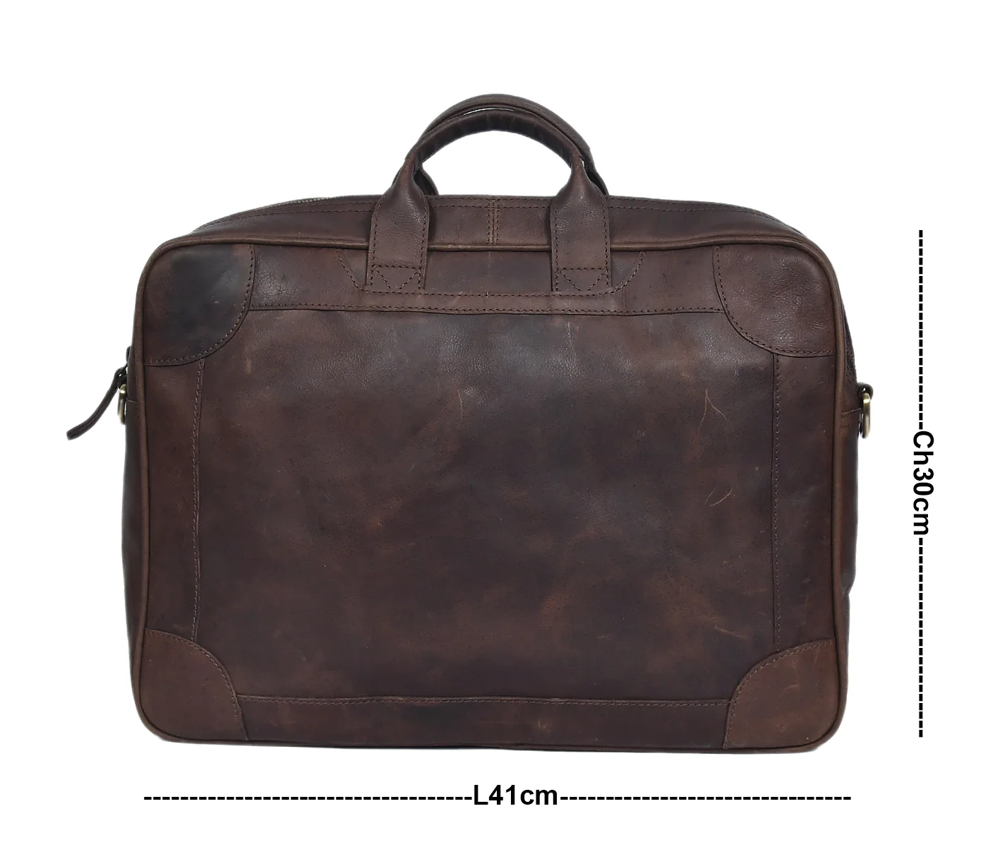 Premium Genuine Leather Messenger Office Bag with Adjustable & Detachable Shoulder Strap - Image 6