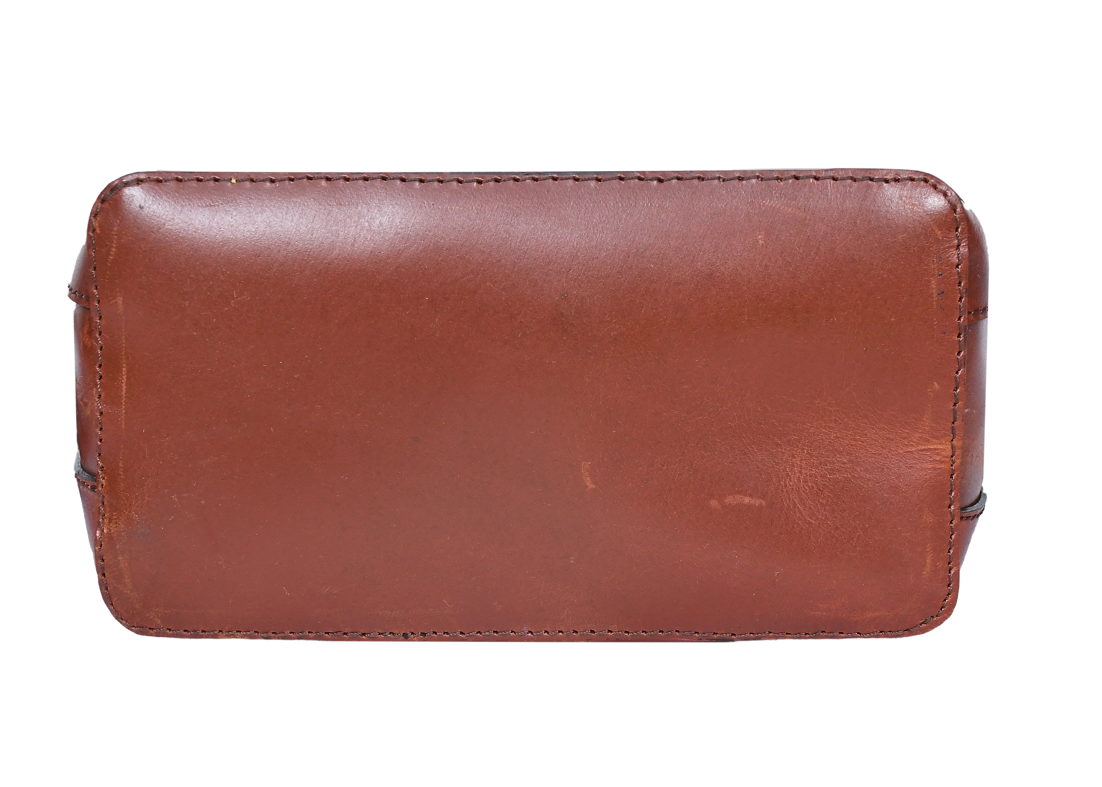 Premium Genuine Leather Structured Handbag with Top Handle & Zip Closure - Image 5