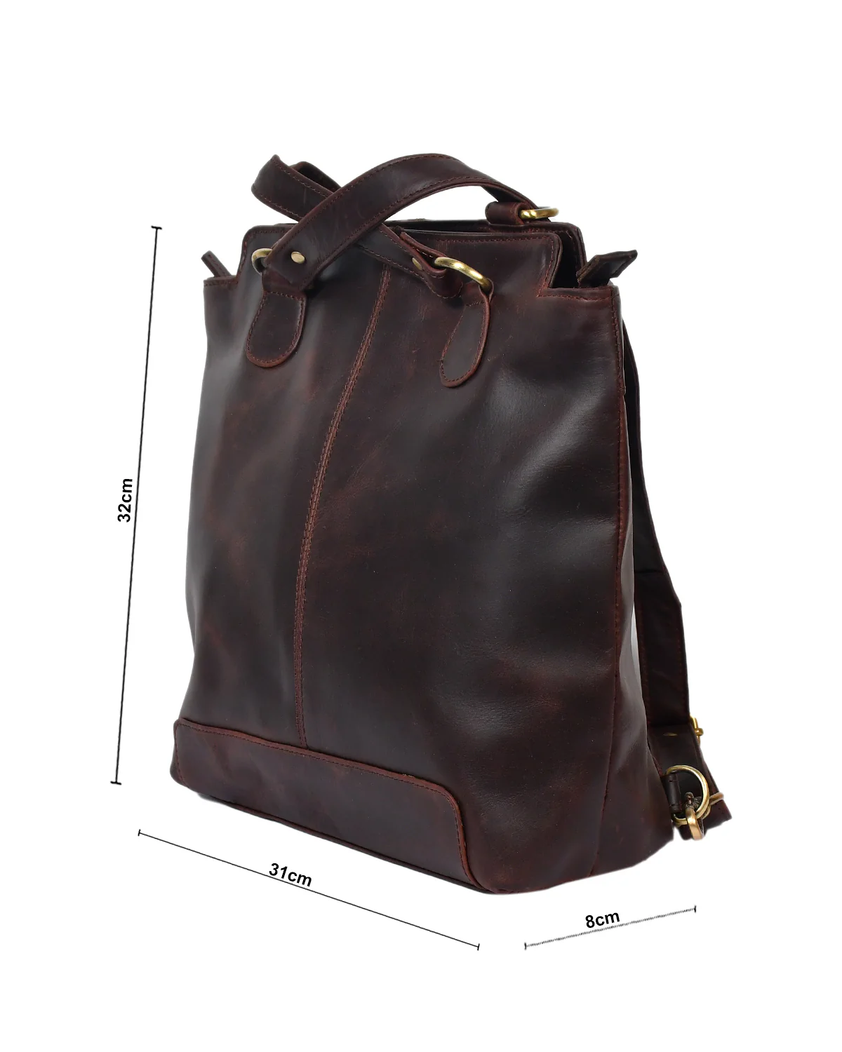 Premium Leather Unisex Backpack Everyday Travel & Office Use - Image 7