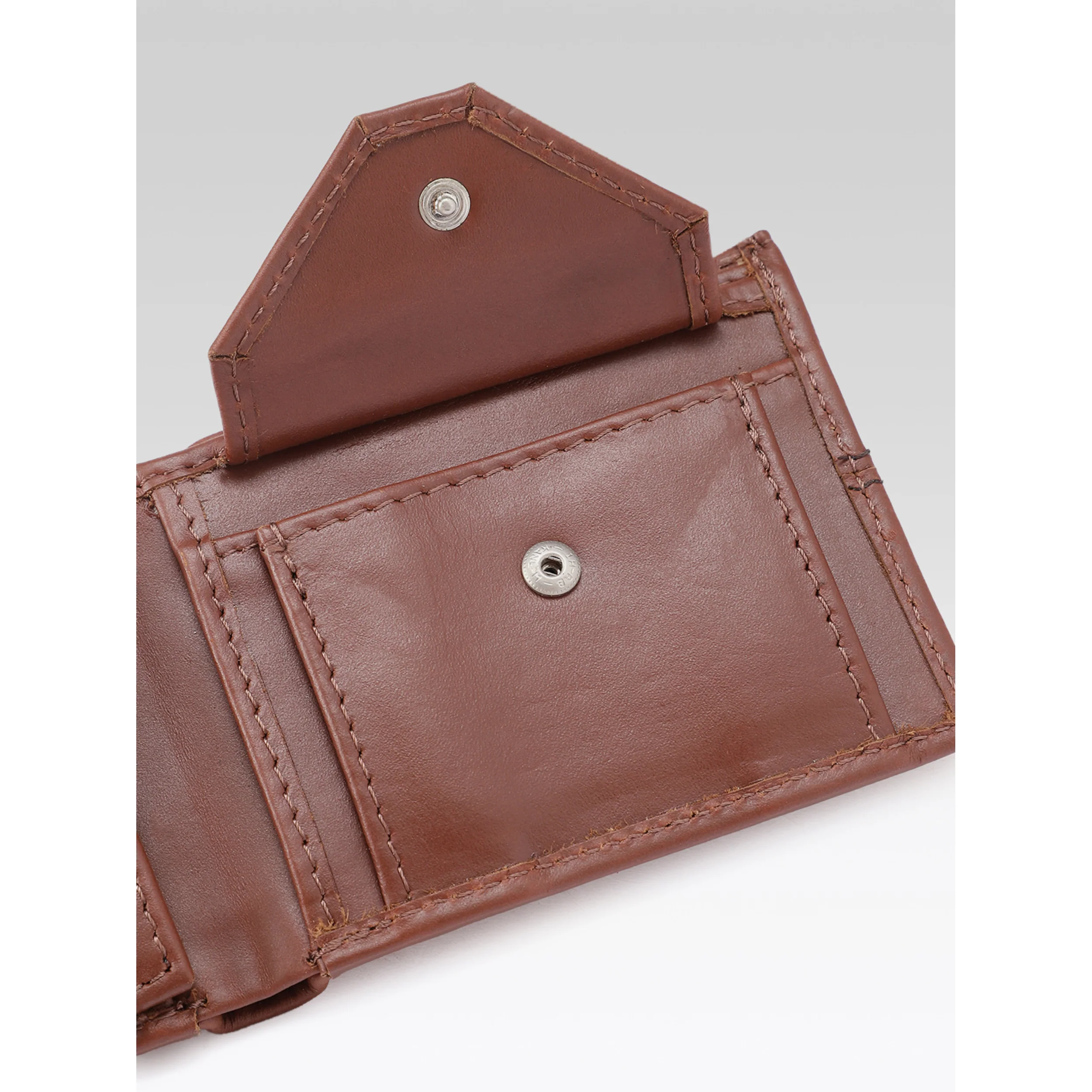 Premium Two-Tone Genuine Leather Mens Wallet | Slim Bifold Export Quality with Coin Pocket - Image 10