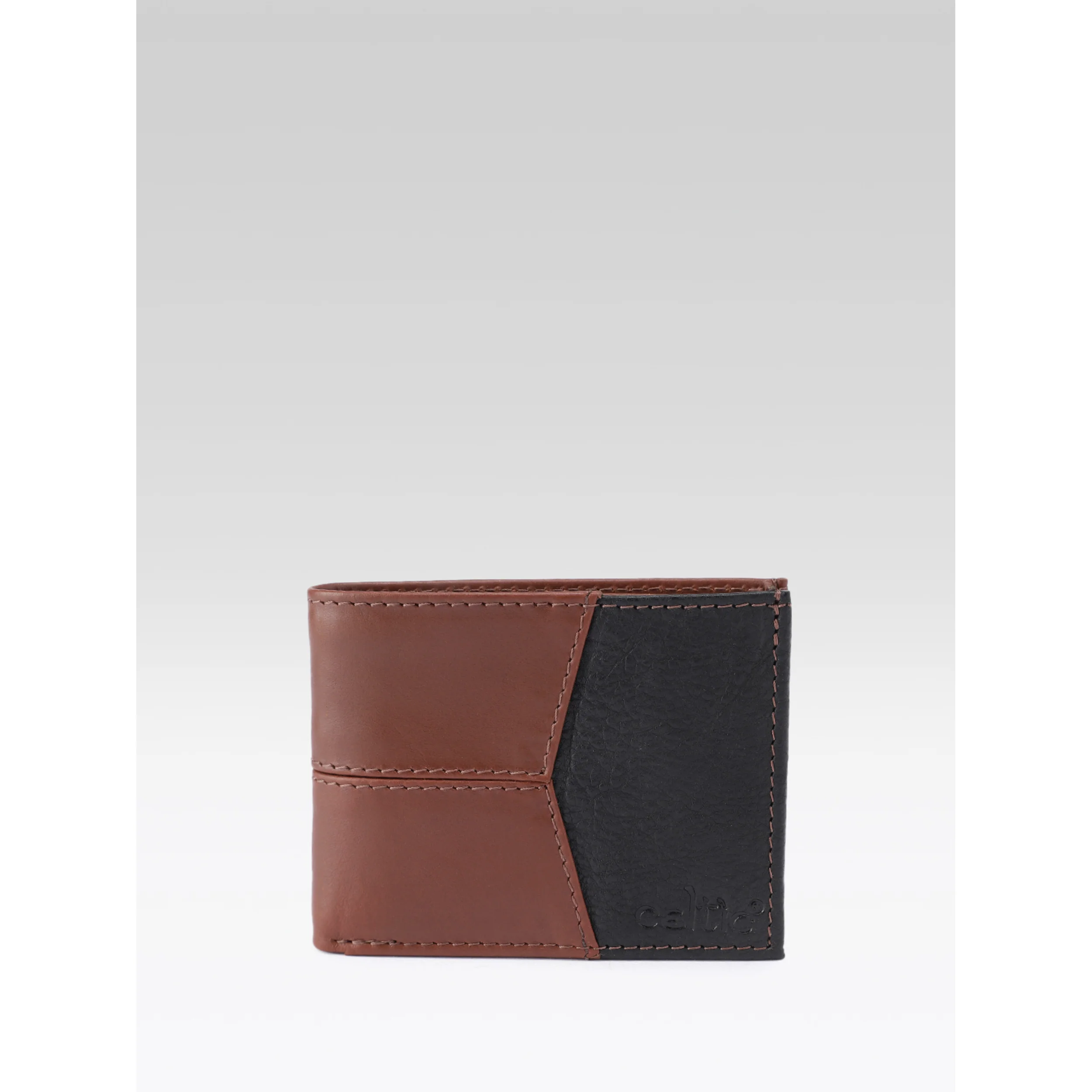 Premium Two-Tone Genuine Leather Mens Wallet | Slim Bifold Export Quality with Coin Pocket - Image 2
