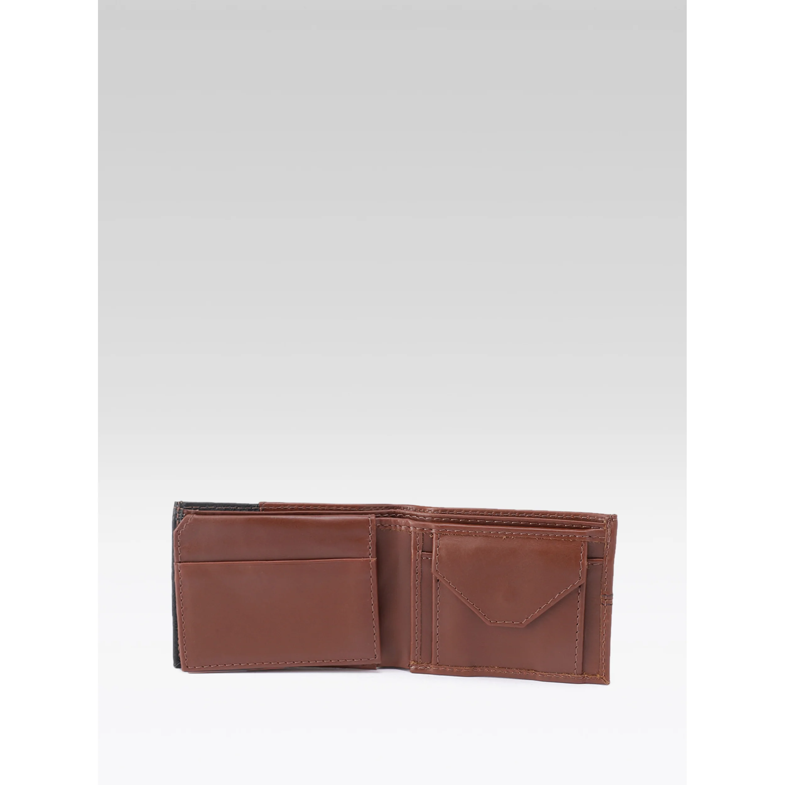 Premium Two-Tone Genuine Leather Mens Wallet | Slim Bifold Export Quality with Coin Pocket - Image 4