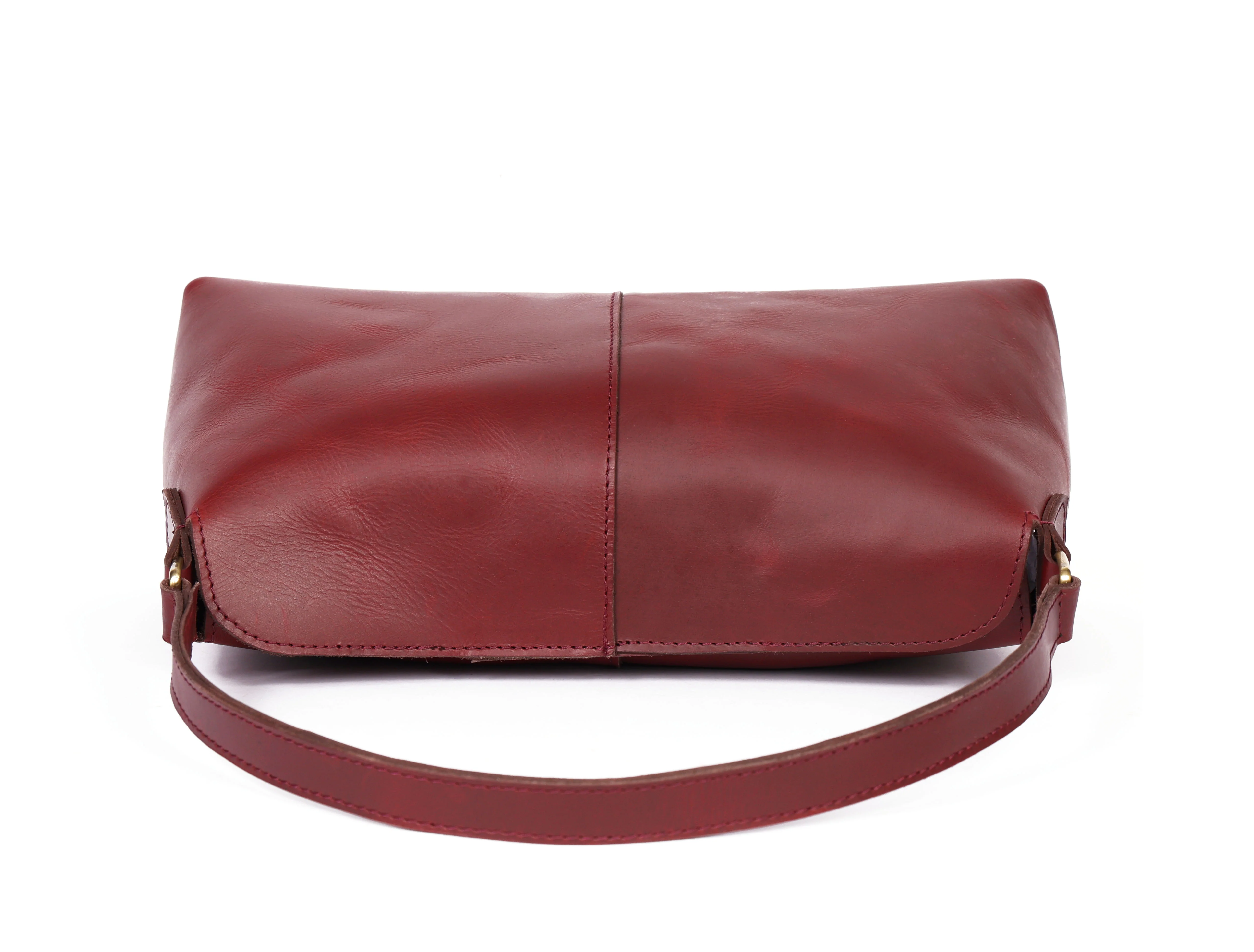 Premium  Genuine Leather Burgundy Shoulder & Sling Bag - Image 4