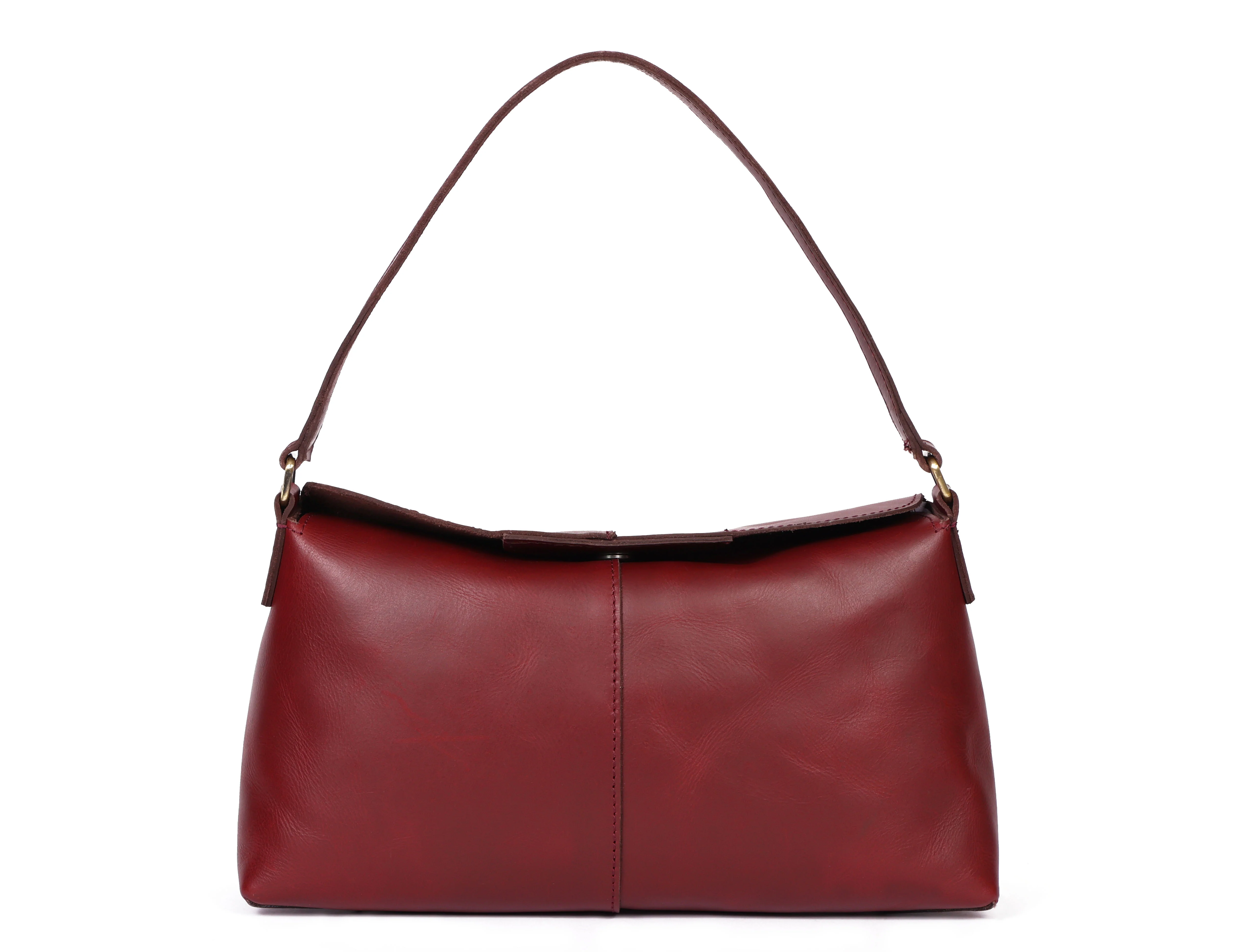 Premium  Genuine Leather Burgundy Shoulder & Sling Bag - Image 5