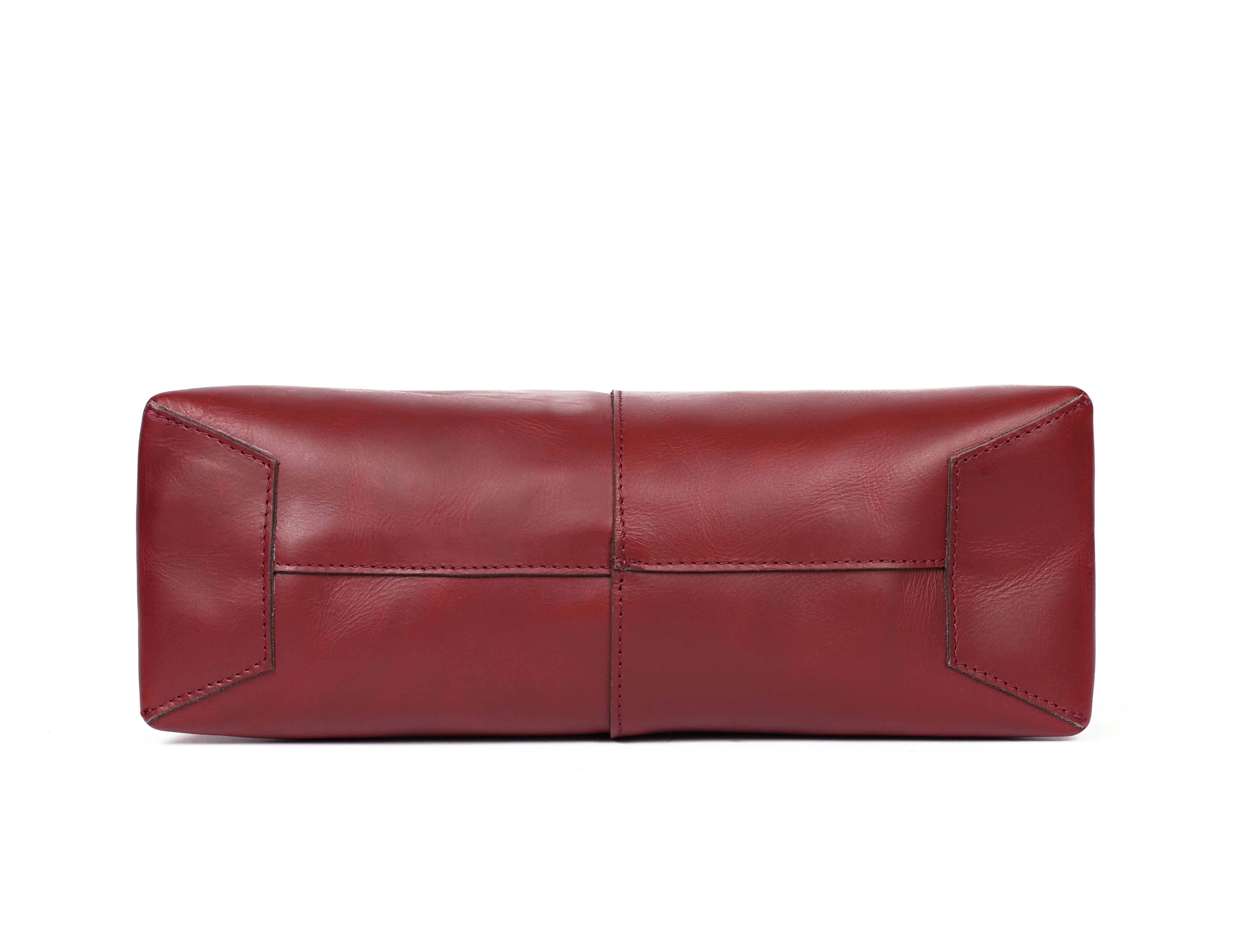 Premium  Genuine Leather Burgundy Shoulder & Sling Bag - Image 6