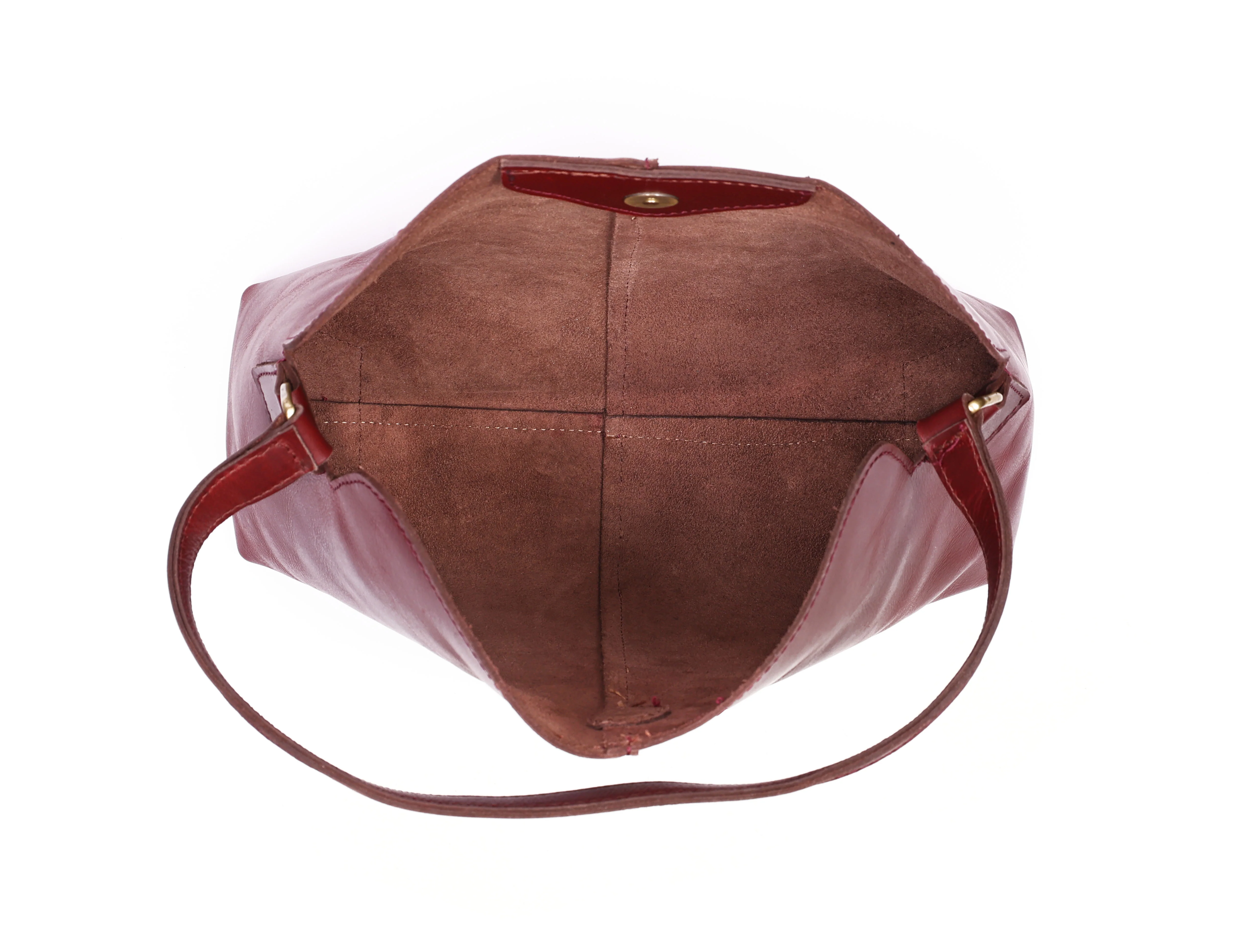 Premium  Genuine Leather Burgundy Shoulder & Sling Bag - Image 7