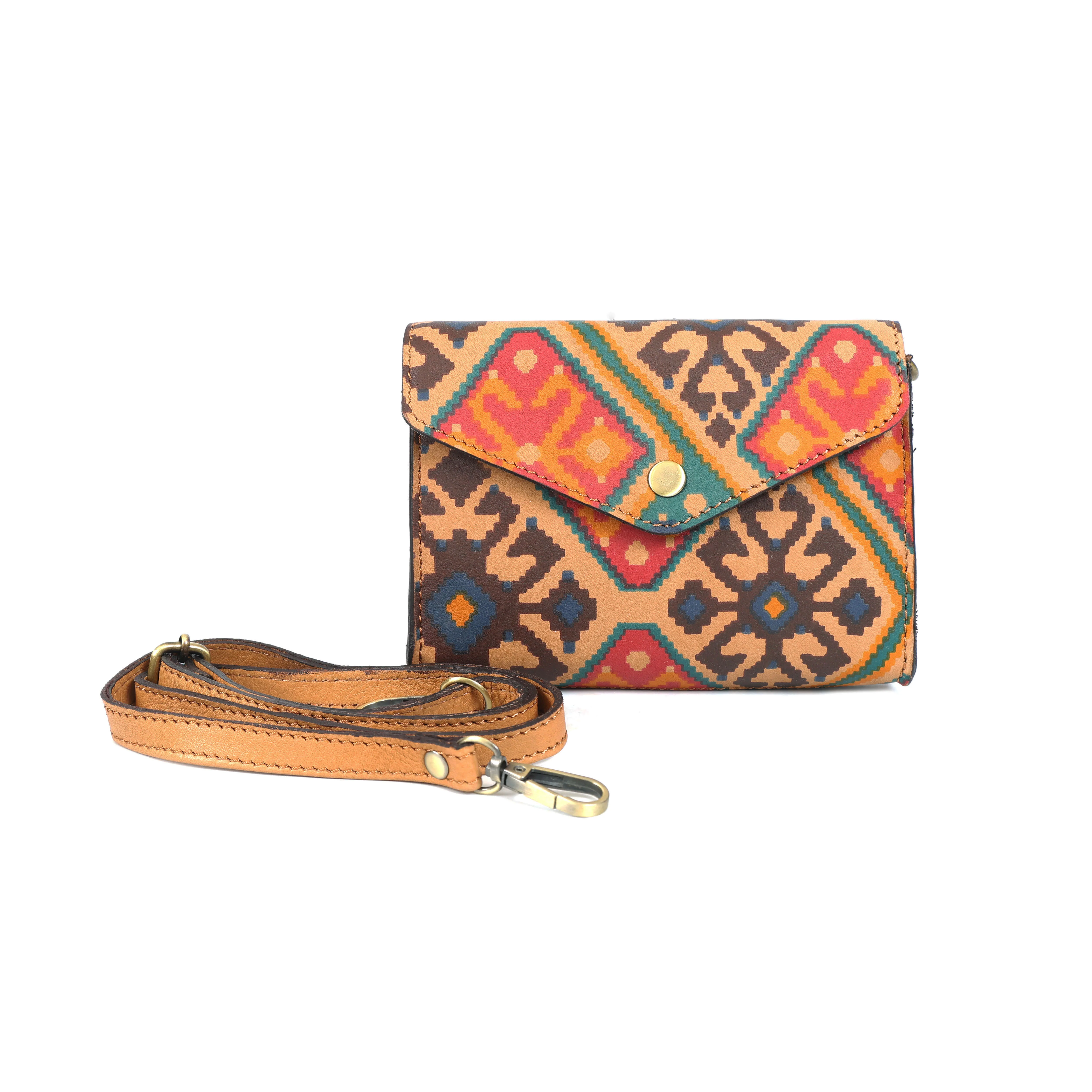Premium Leather Ethnic 3-Piece Bag Set | Tote, Sling & Clutch - Image 11