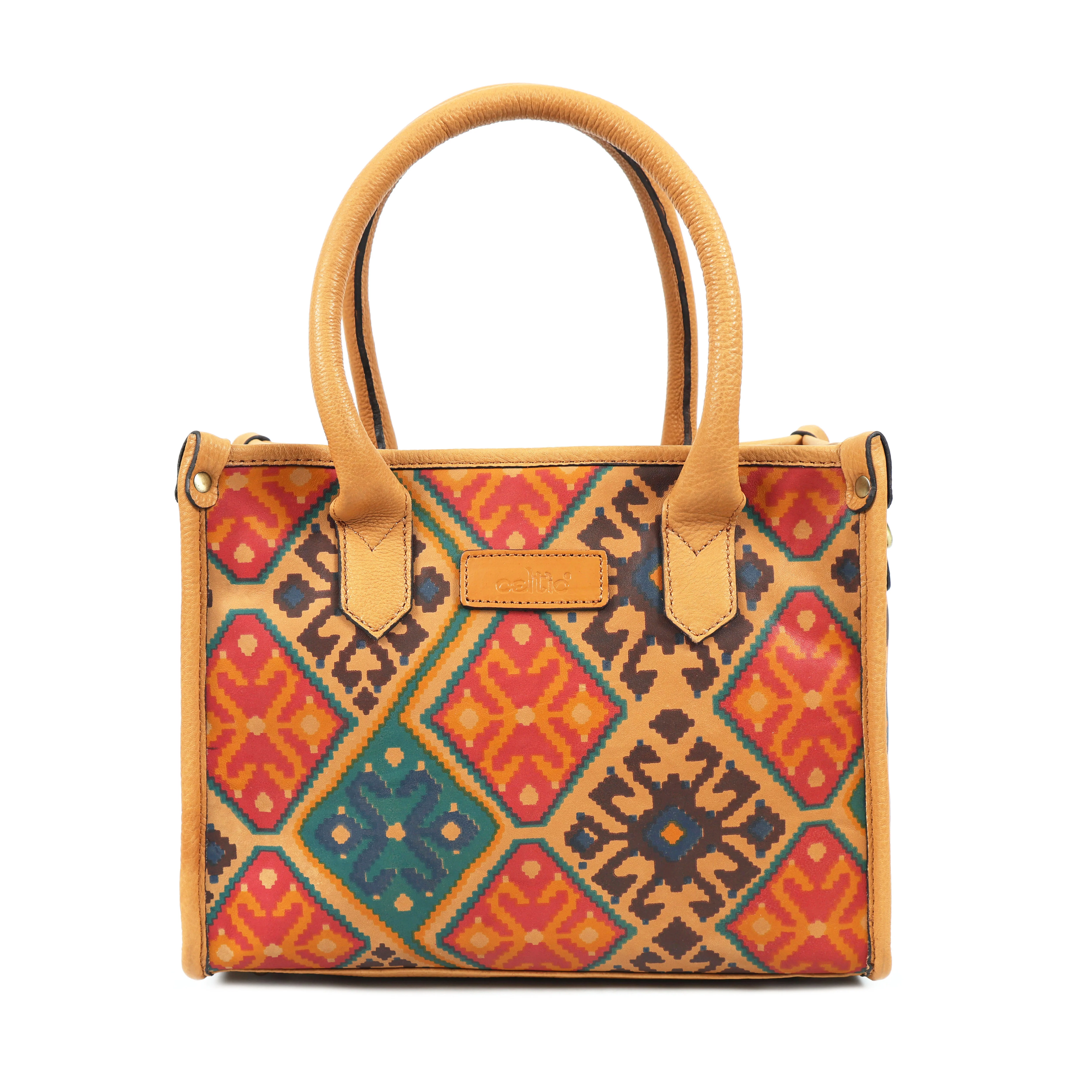 Premium Leather Ethnic 3-Piece Bag Set | Tote, Sling & Clutch - Image 3