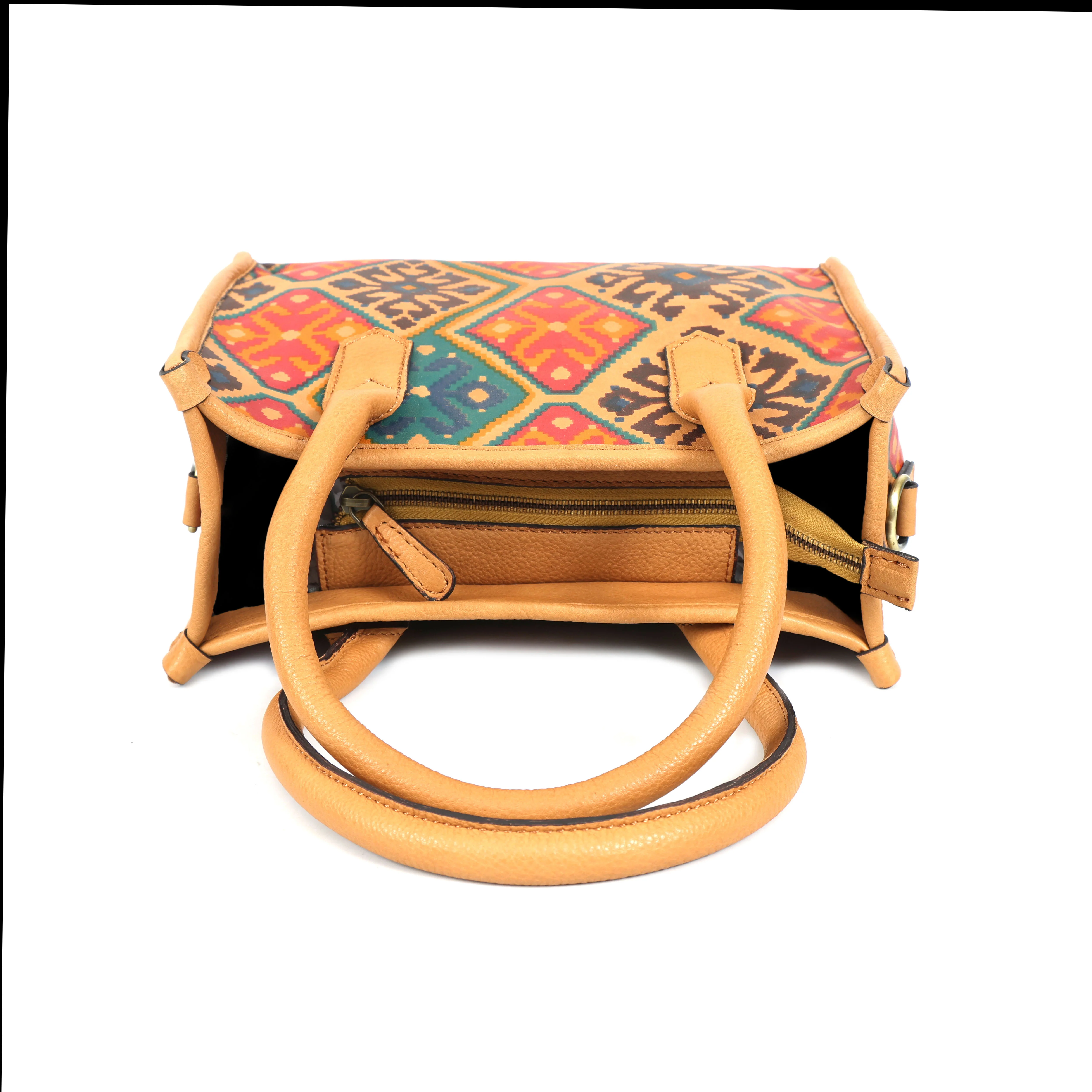 Premium Leather Ethnic 3-Piece Bag Set | Tote, Sling & Clutch - Image 4