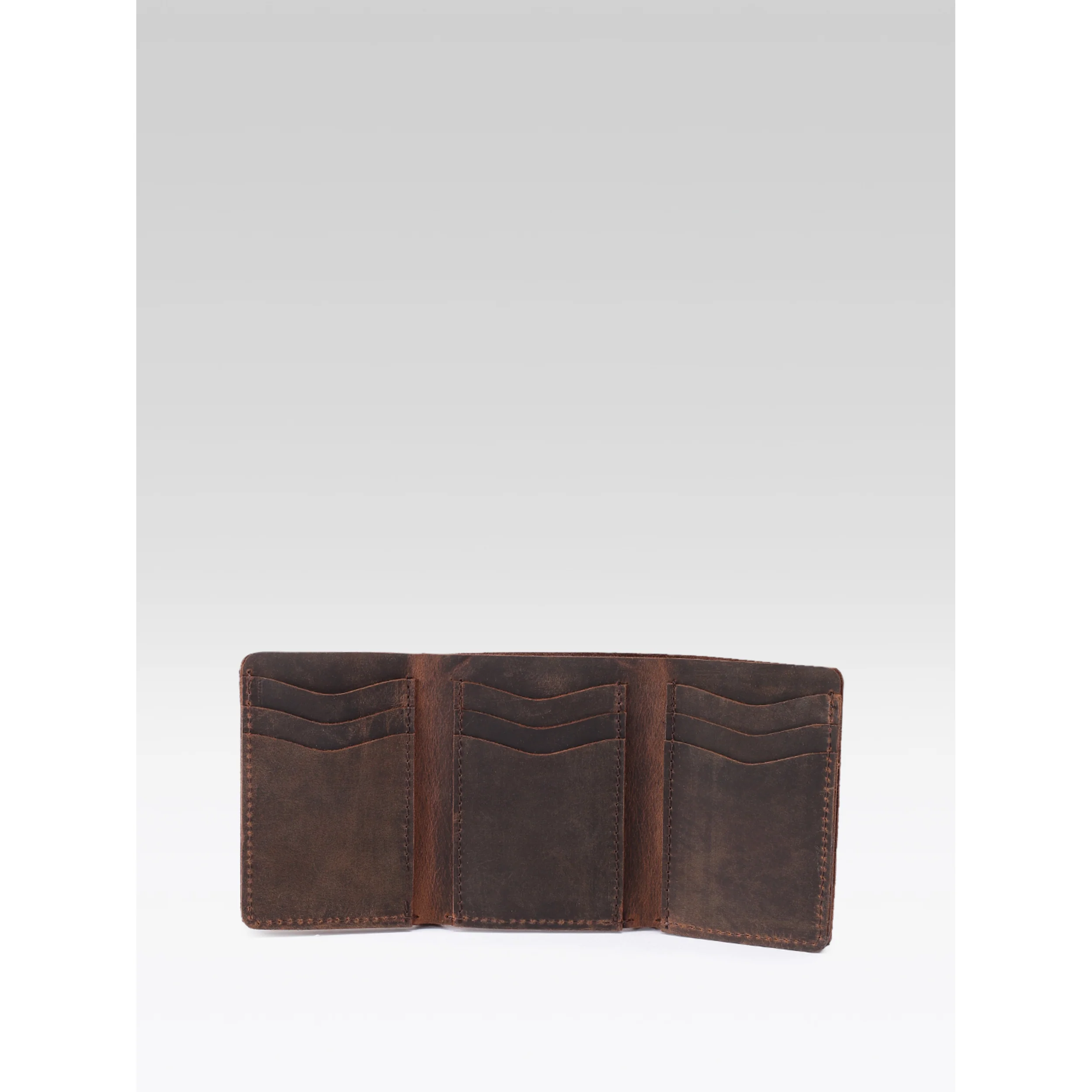 Premium Vintage Leather Trifold Wallet | Stylish Slim Card Holder for Men with Multiple Slots - Image 3