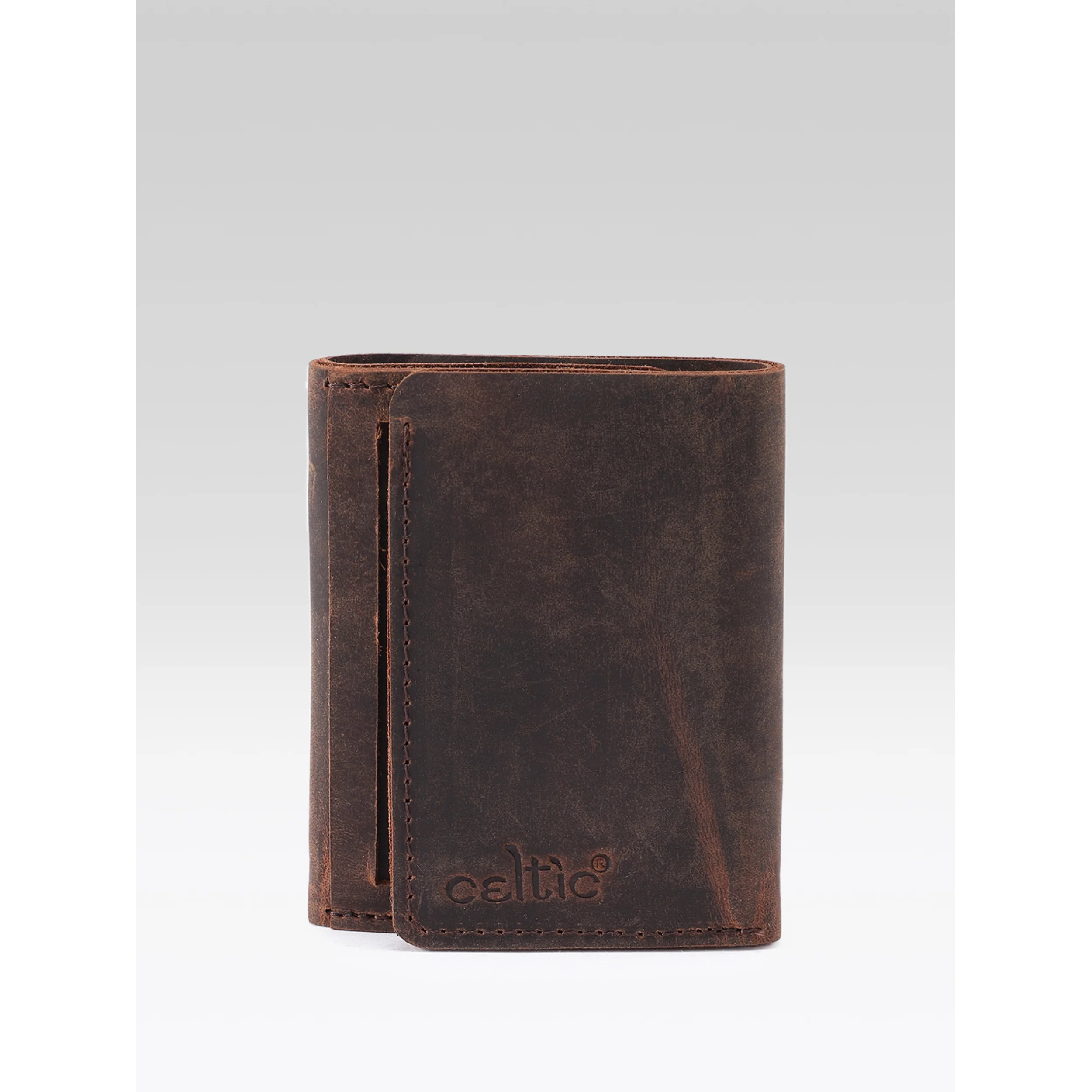Premium Vintage Leather Trifold Wallet | Stylish Slim Card Holder for Men with Multiple Slots - Image 6