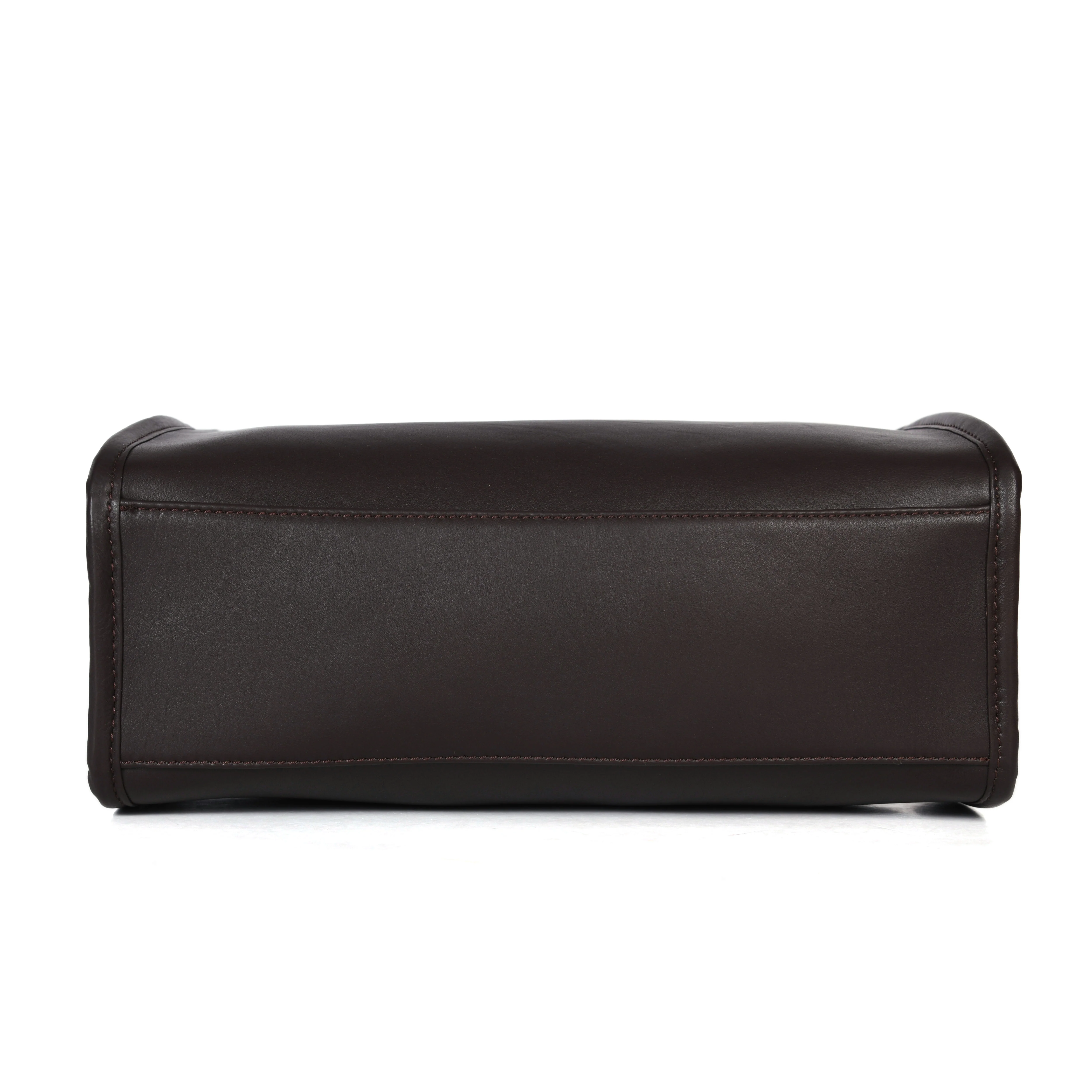 Premium Leather Chain Handle Tote Bag with Zipper Closure - Image 25