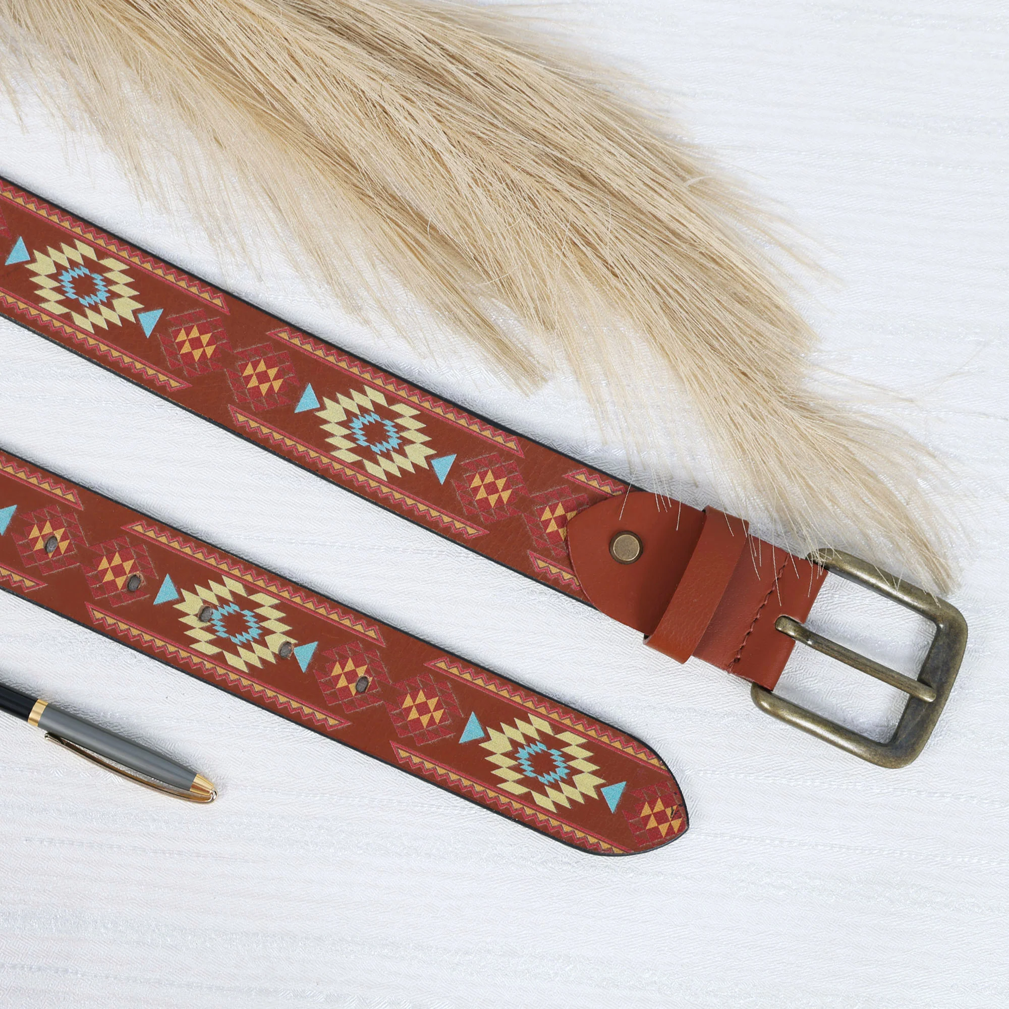 Heritage Edition: Premium Printed Belt & Genuine Leather Wallet Set - Image 6