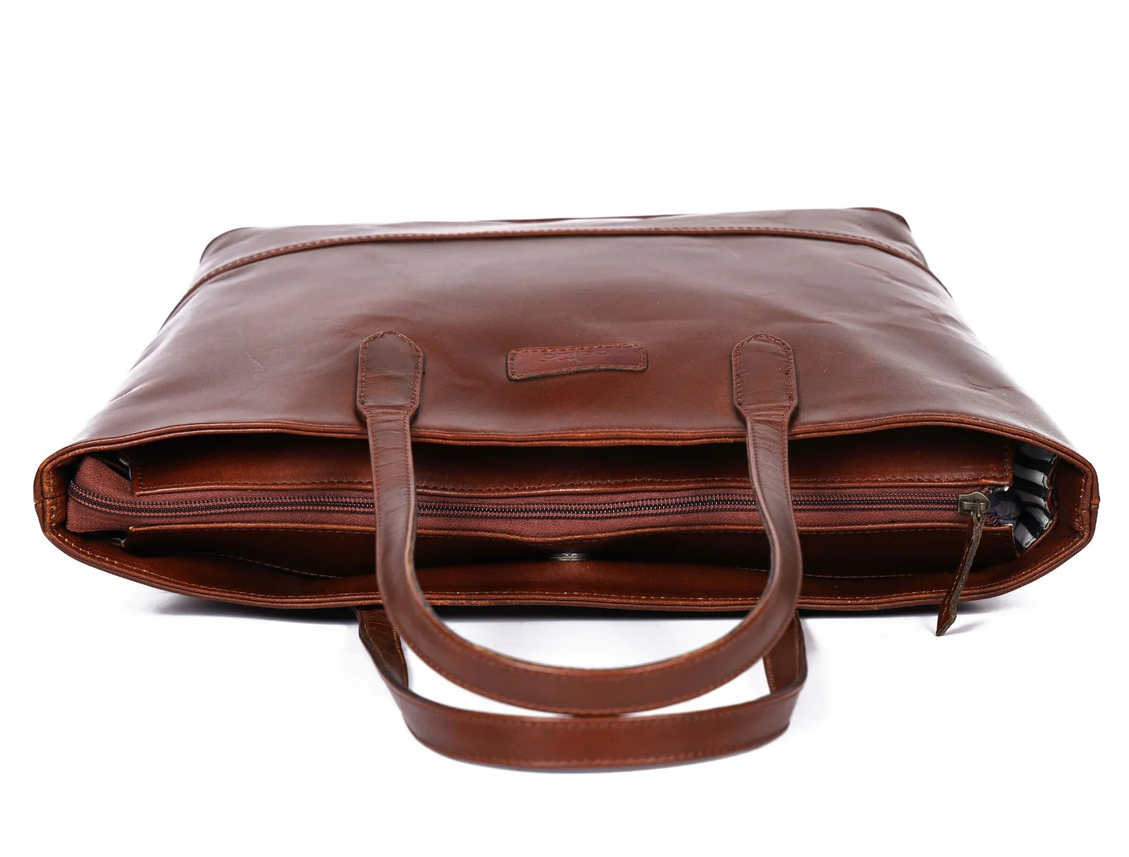 Premium Embossed Leather Tote Bag with Zipper Closure & Spacious Lined Interior - Image 15