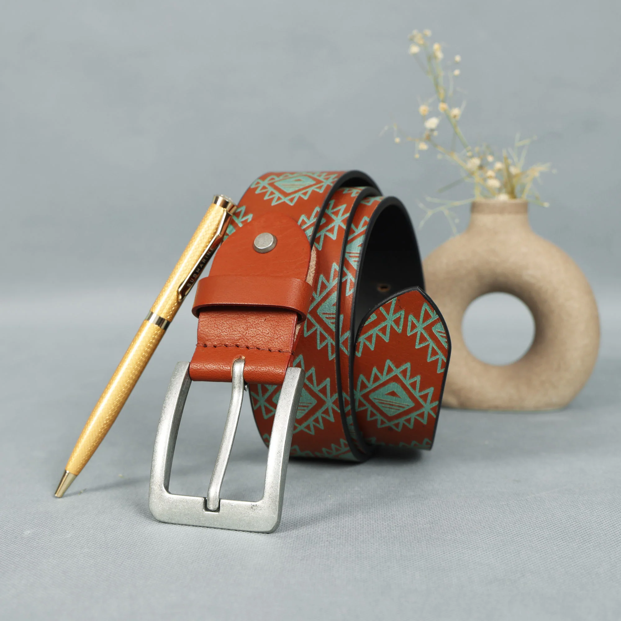 Men's Leather Wallet + Printed Belt Combo  Style & Function Pack - Image 4