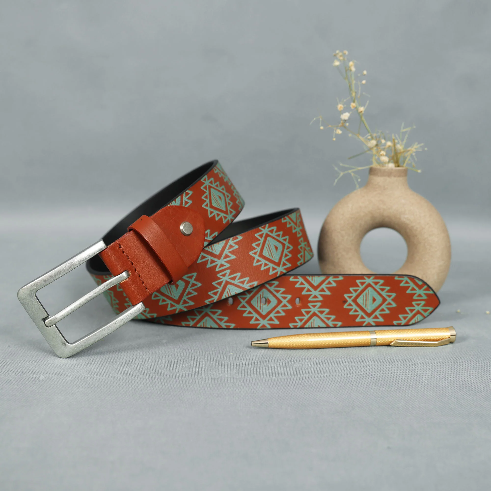 Men's Leather Wallet + Printed Belt Combo  Style & Function Pack - Image 6