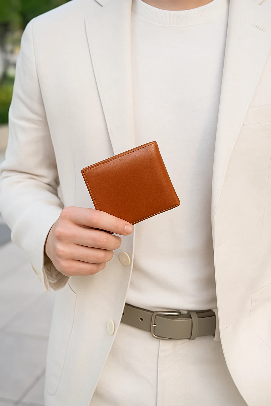 Men's Leather Wallet + Printed Belt Combo  Style & Function Pack - Image 7