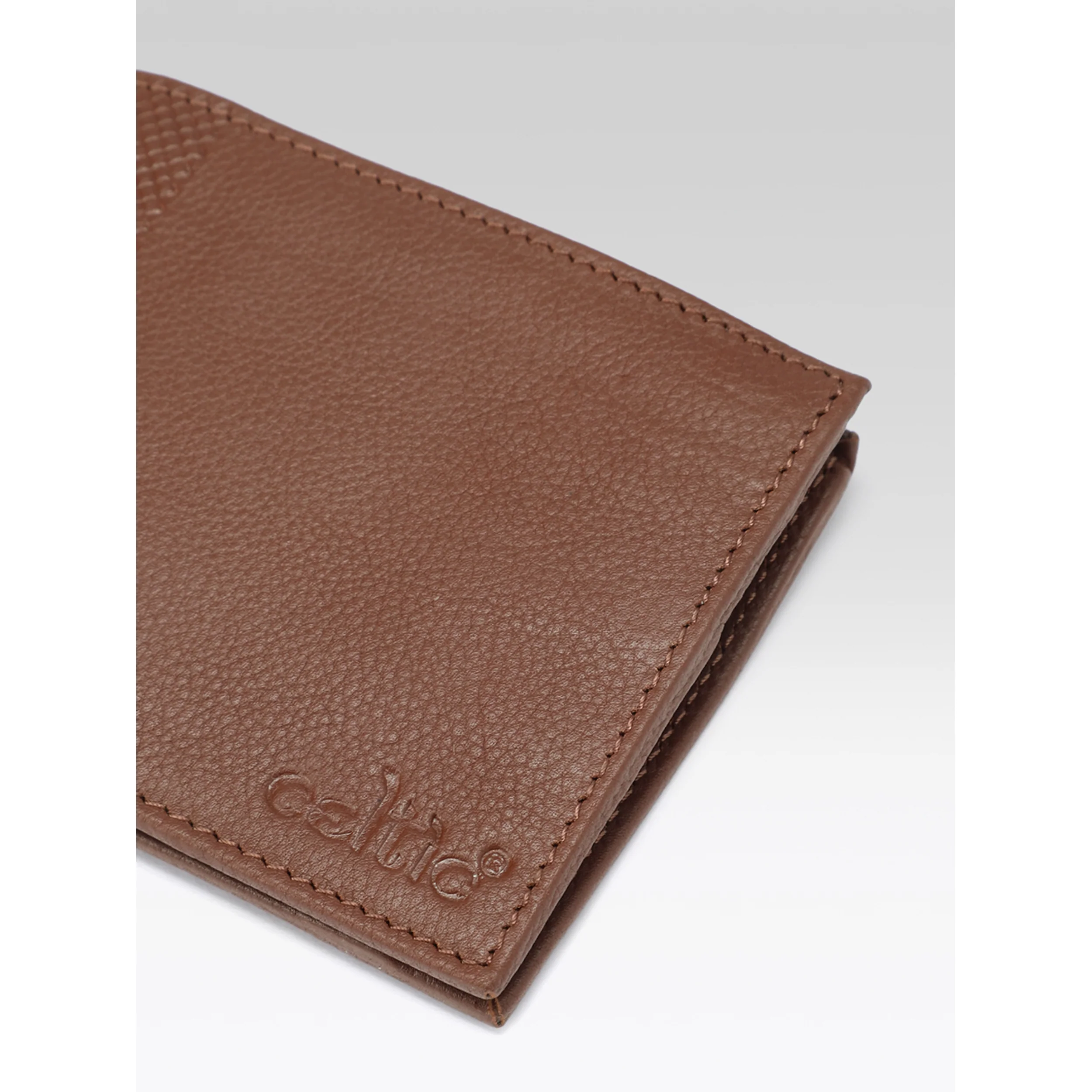 Celtic Genuine Leather Bi-Fold Wallet with ID Window & Coin Pocket - Image 8