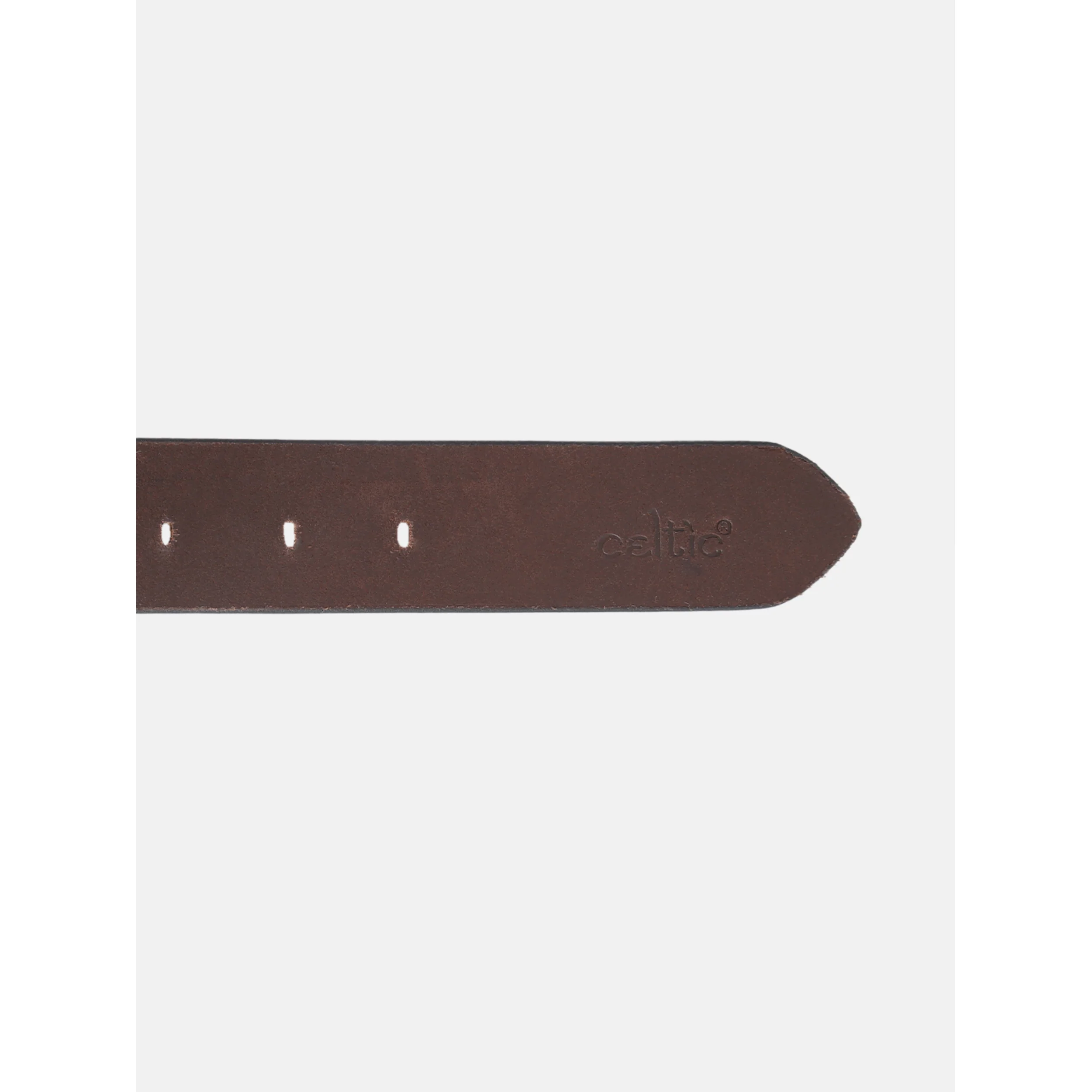 Unisex Handcrafted Patterned Leather Fabric Belt With Vintage Buckle For Casual Wear - Image 4