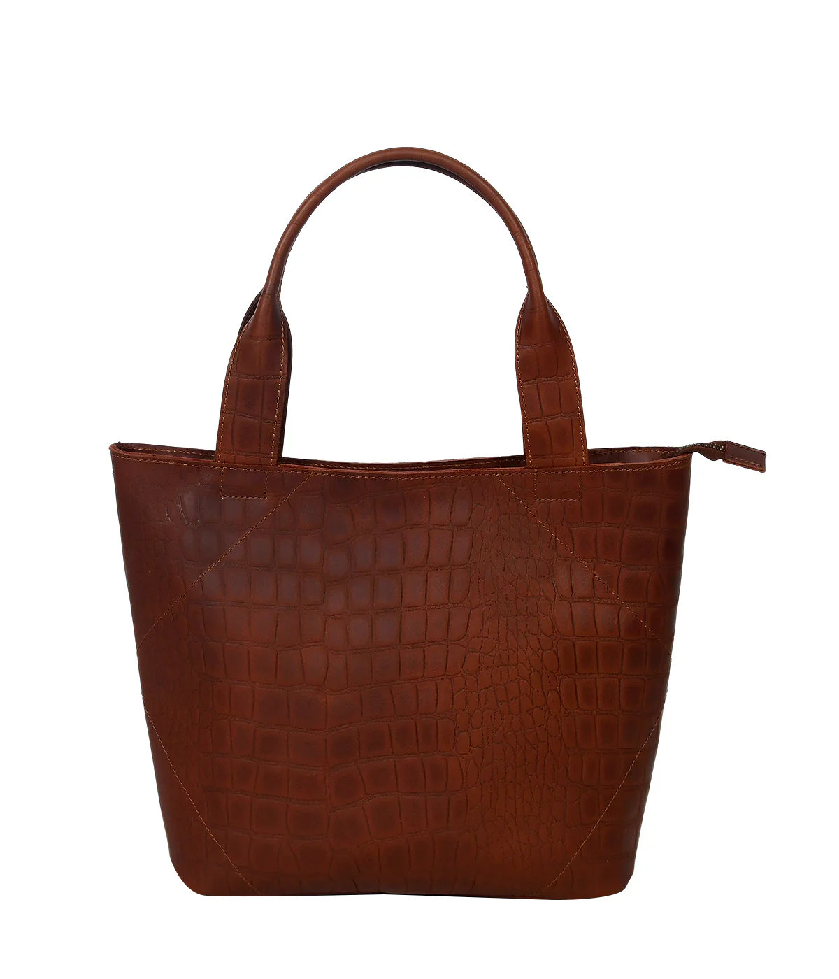 Croc-Texture Leather Tote Bag with Spacious Interior and Dual Shoulder Handles - Image 24