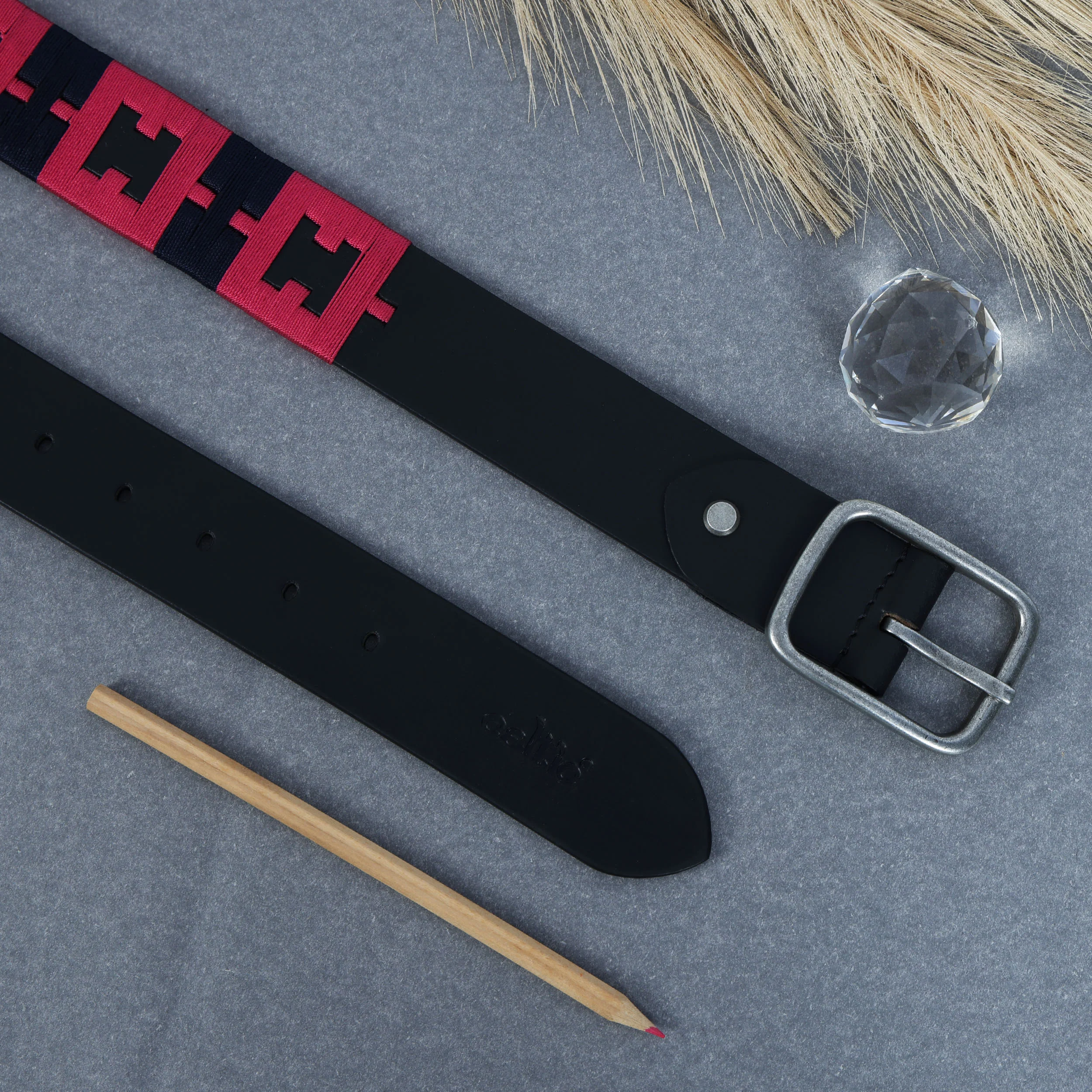 Unisex Handcrafted Tribal Pattern Canvas Leather Belt Stylish Casual Wear Accessory - Image 4