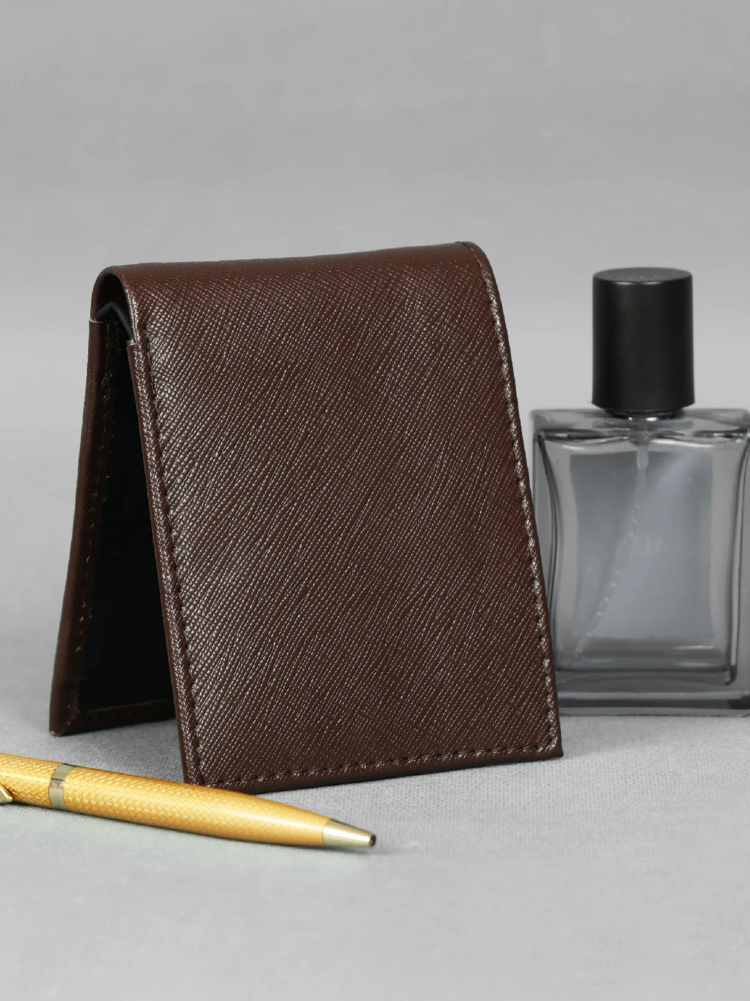 Premium  Genuine Leather Bi-Fold Wallet with Flip ID Window & Coin Pocket - Image 6
