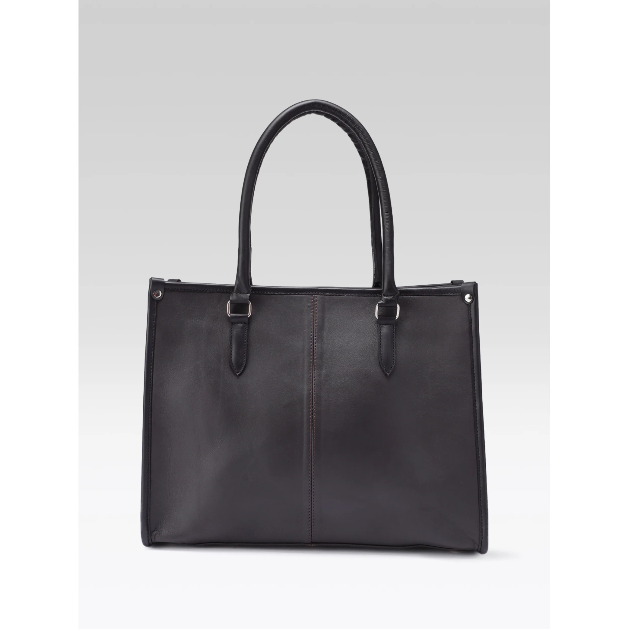 Premium Genuine Leather Work Tote Bag for Women with Zip Closure & Shoulder Strap - Image 6