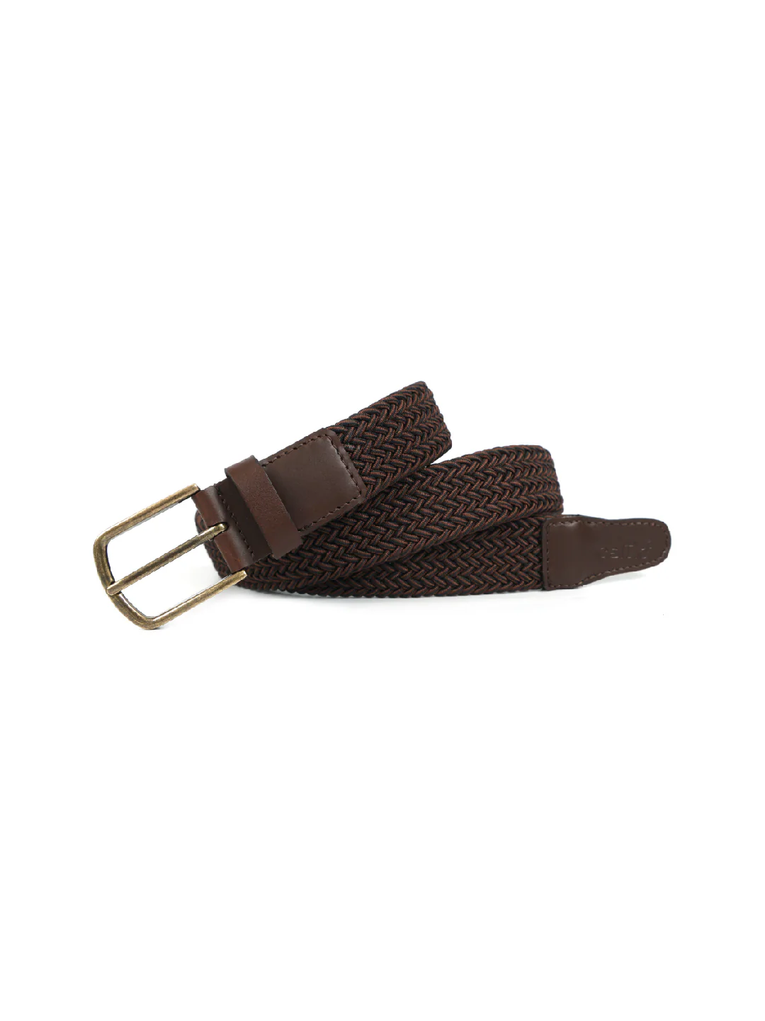 Premium Brown Braided Stretch Belt for Men with Leather Buckle ƒ???????? Casual & Formal Adjustable Waist Belt ART:- LB-900 - Image 3