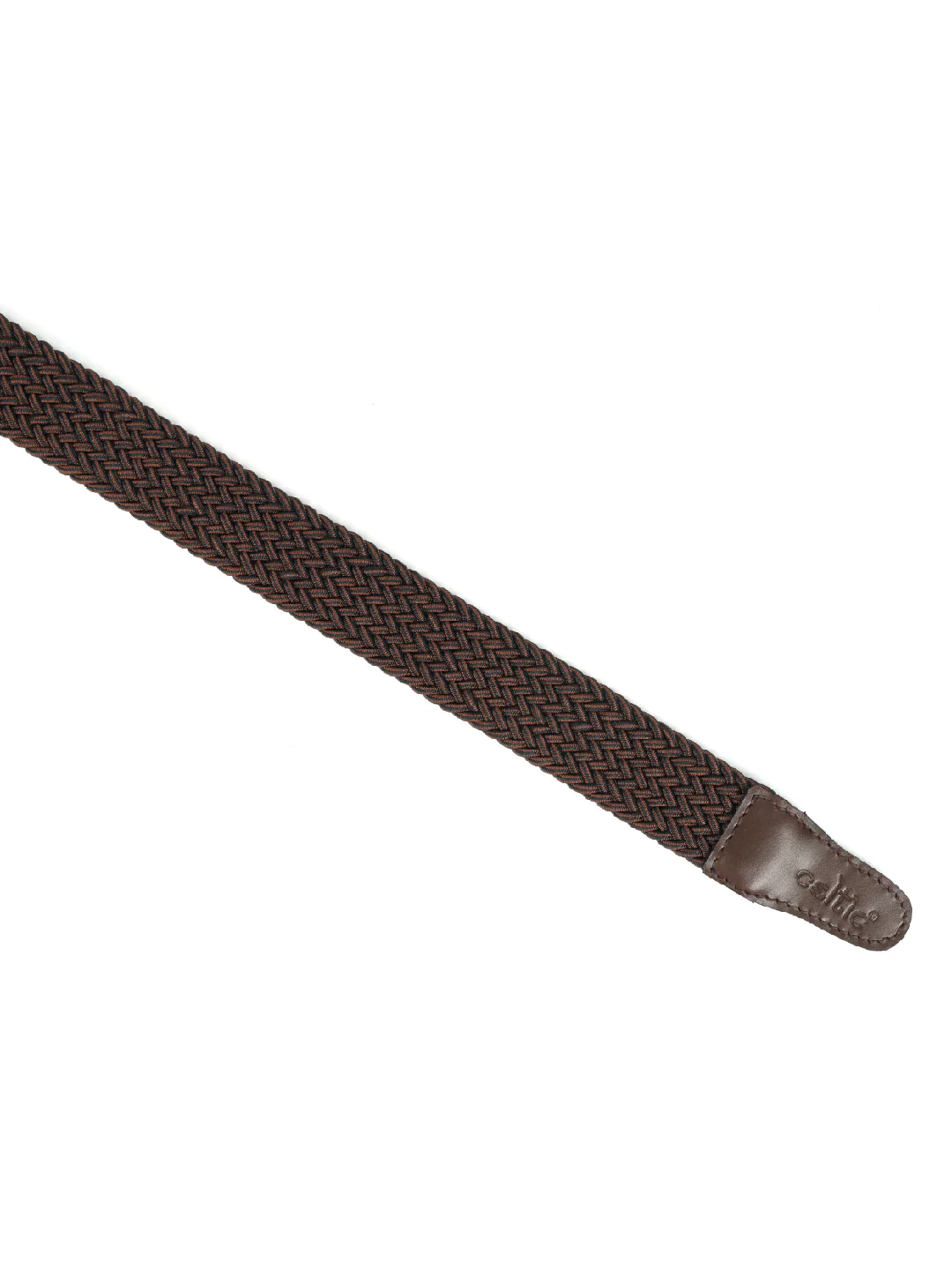 Premium Brown Braided Stretch Belt for Men with Leather Buckle ƒ???????? Casual & Formal Adjustable Waist Belt ART:- LB-900 - Image 5