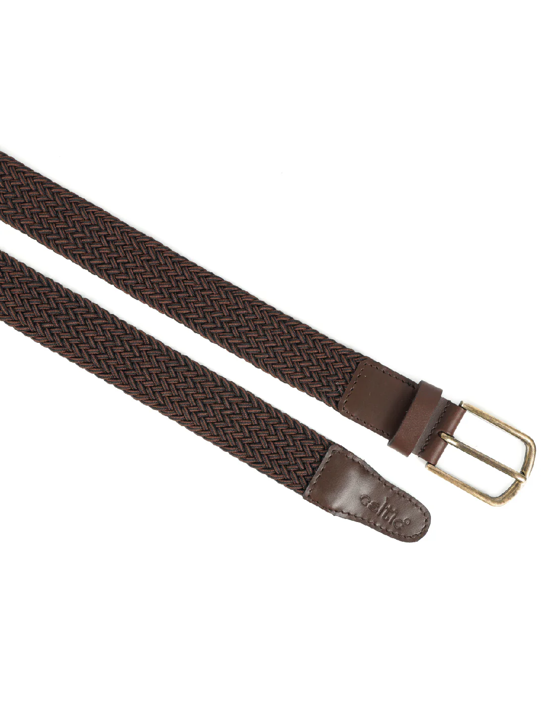 Premium Brown Braided Stretch Belt for Men with Leather Buckle ƒ???????? Casual & Formal Adjustable Waist Belt ART:- LB-900 - Image 6