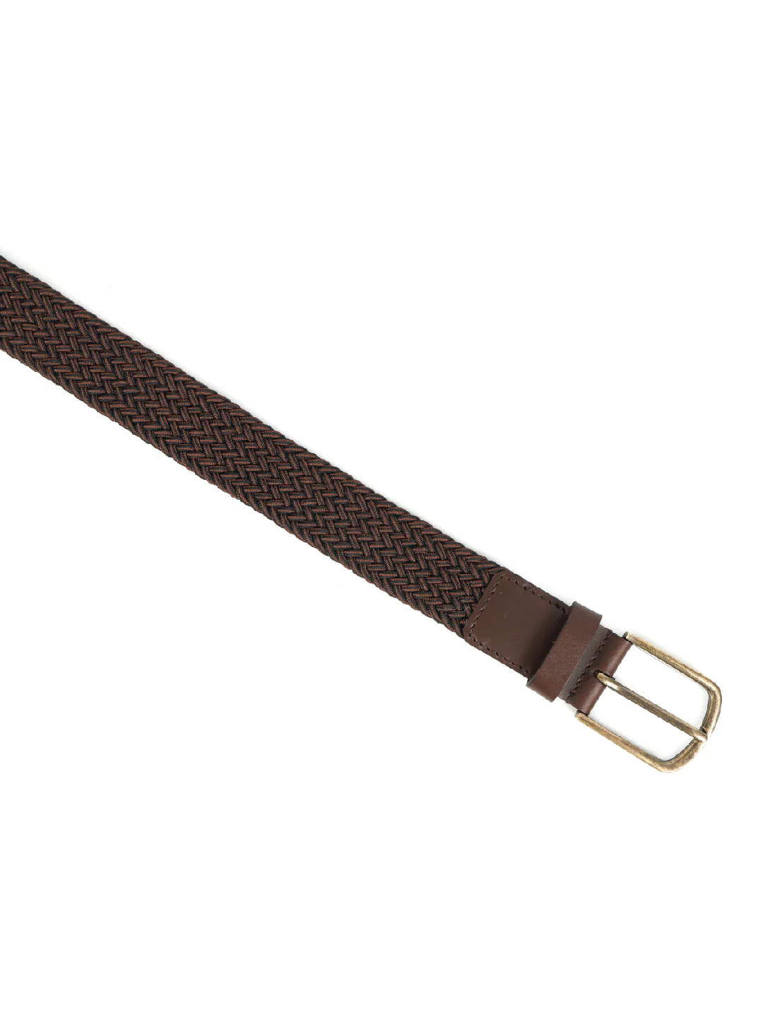 Premium Brown Braided Stretch Belt for Men with Leather Buckle ƒ???????? Casual & Formal Adjustable Waist Belt ART:- LB-900 - Image 8