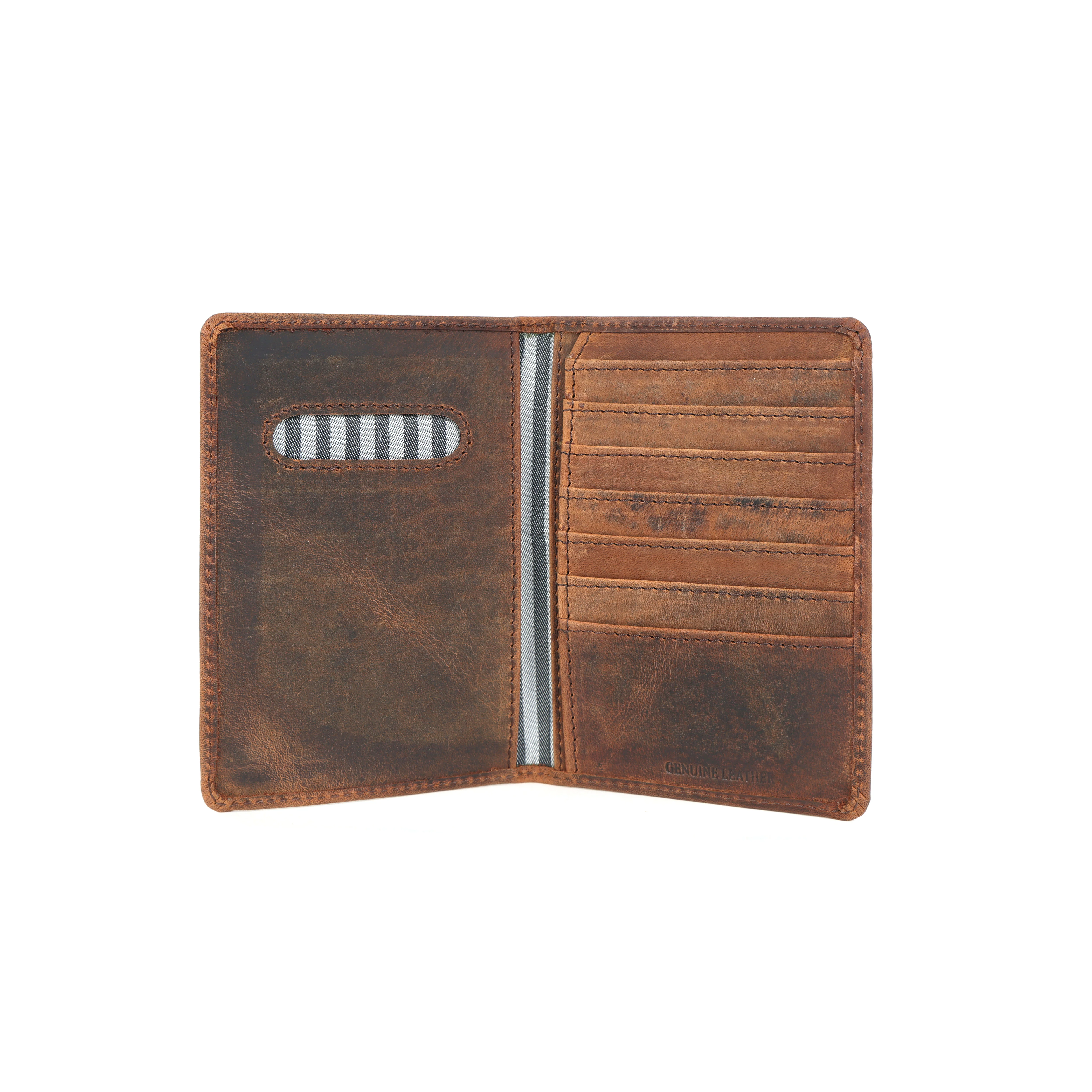 Premium Vintage Brown  Leather Card Holder Wallet Slim & Stylish - Image 4