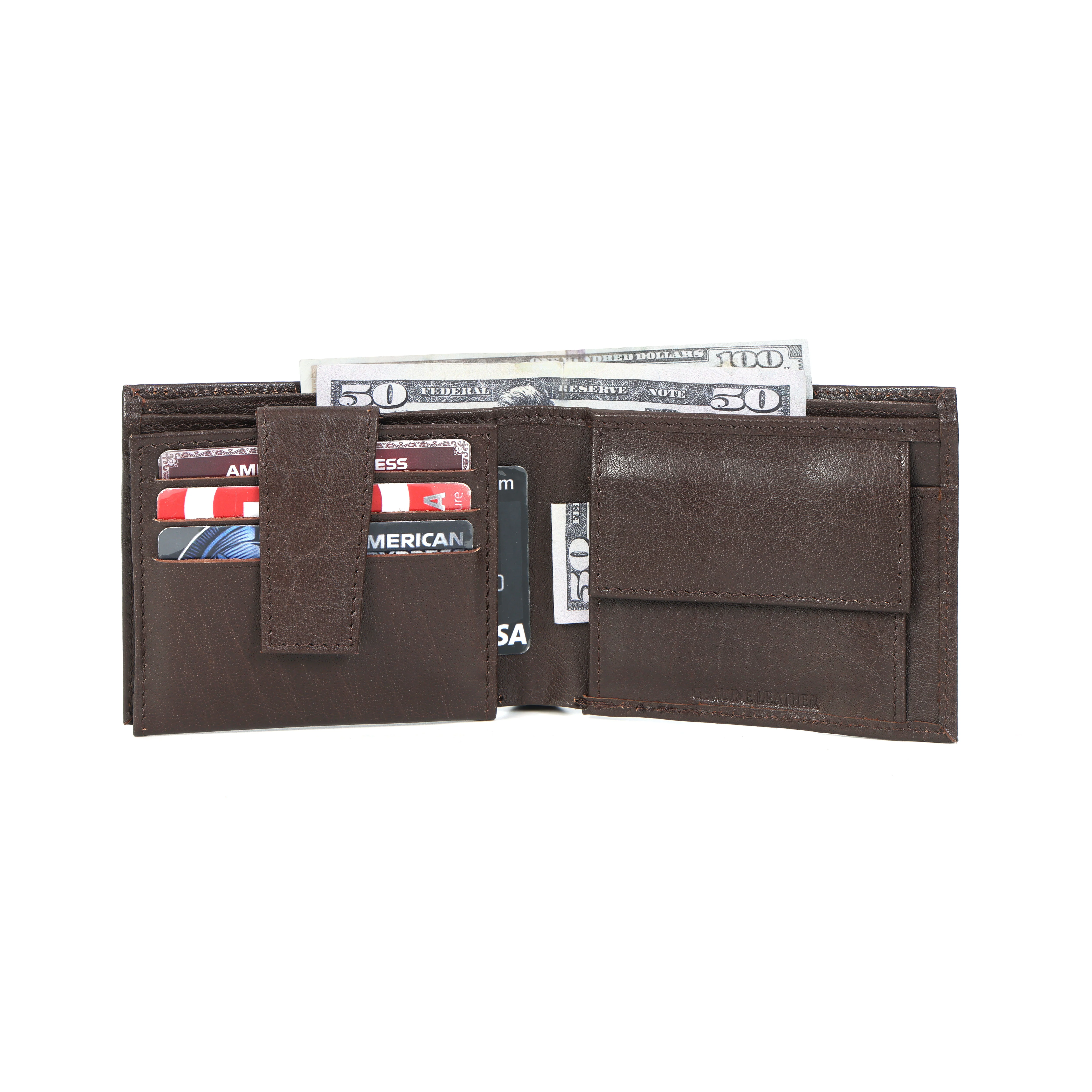 Premium Vintage Brown Genuine Leather Card Holder Wallet Slim & Stylish - Image 4