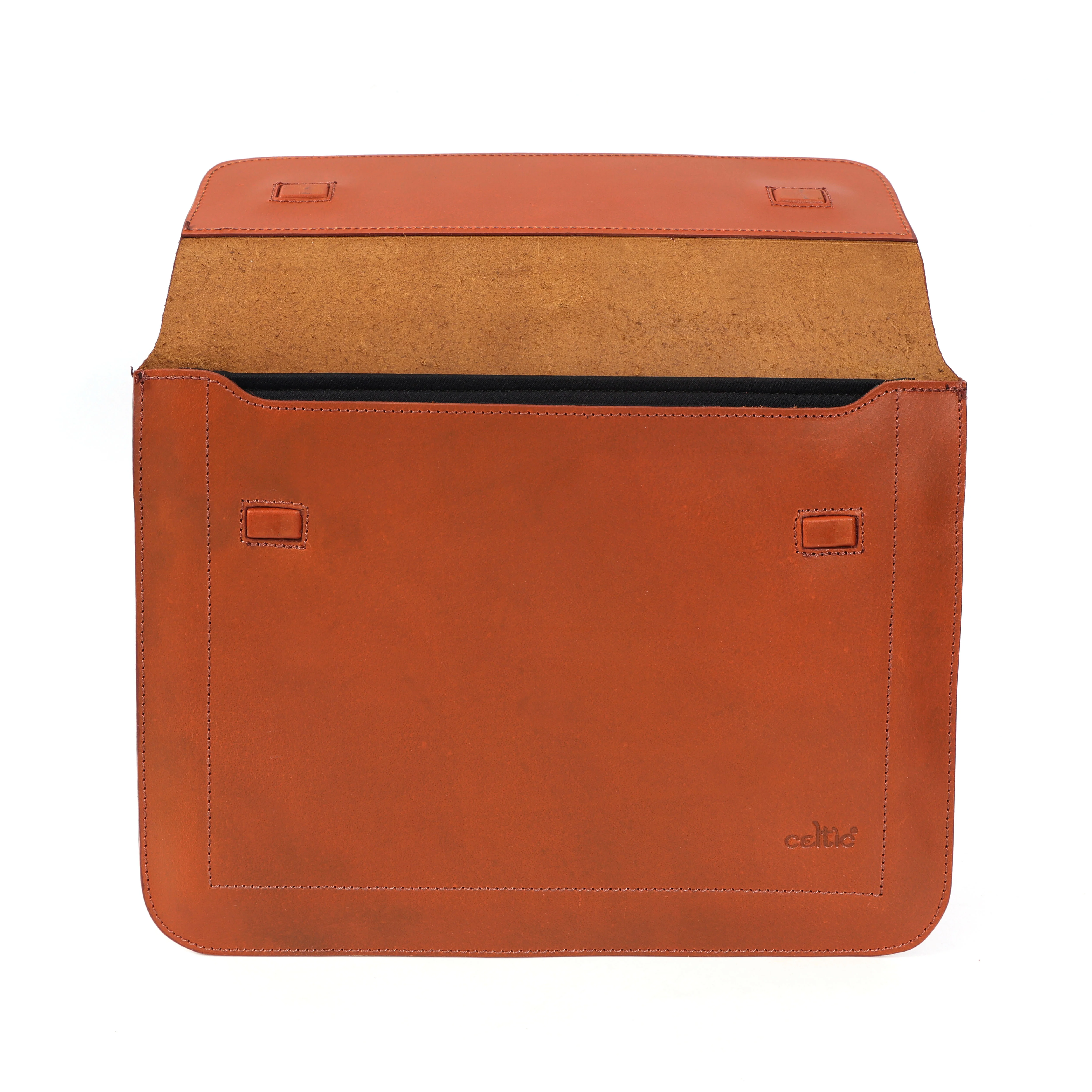 Premium Genuine Leather iPad Sleeve with Magnetic Flap Closure & Soft Suede Lining - Image 16
