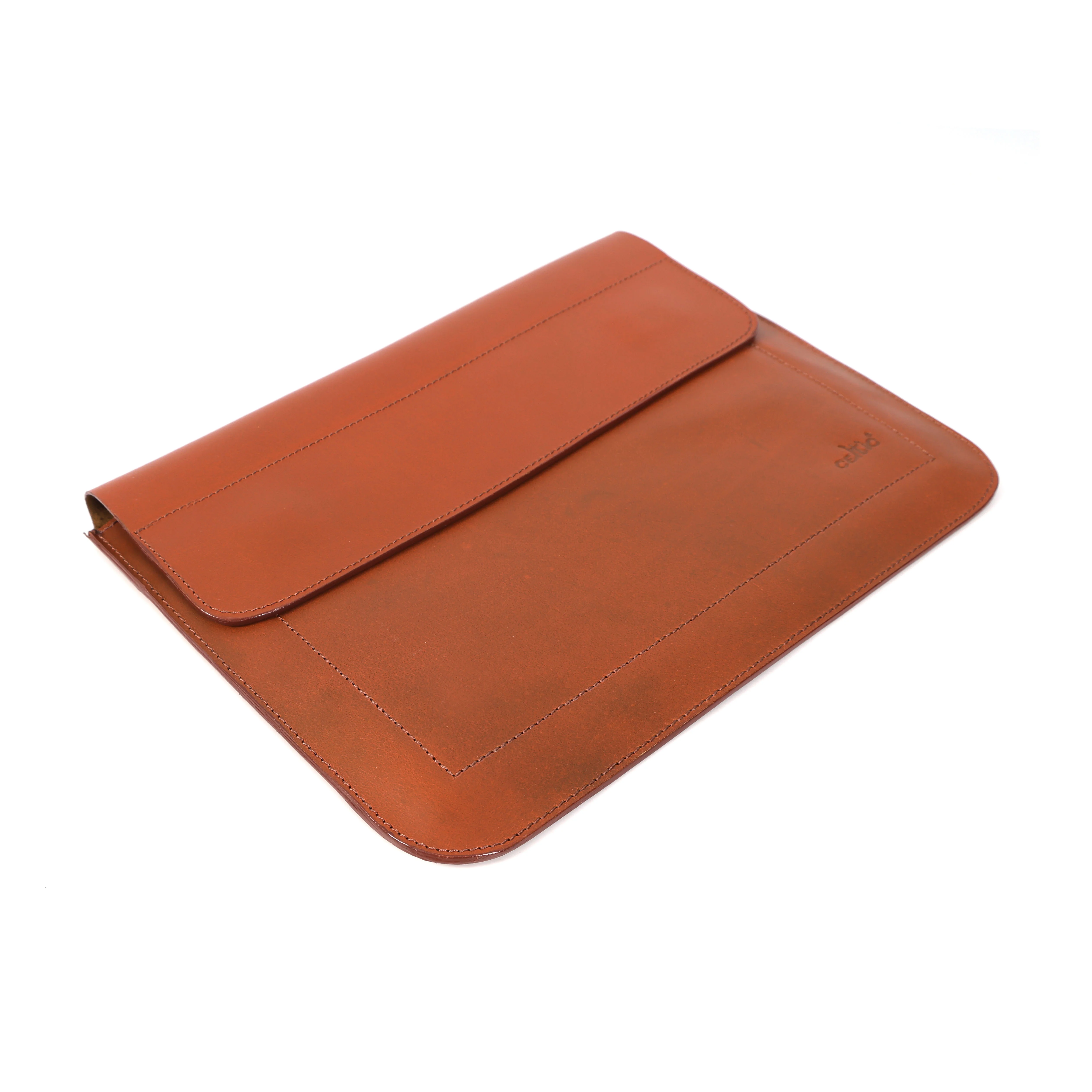 Premium Genuine Leather iPad Sleeve with Magnetic Flap Closure & Soft Suede Lining - Image 17