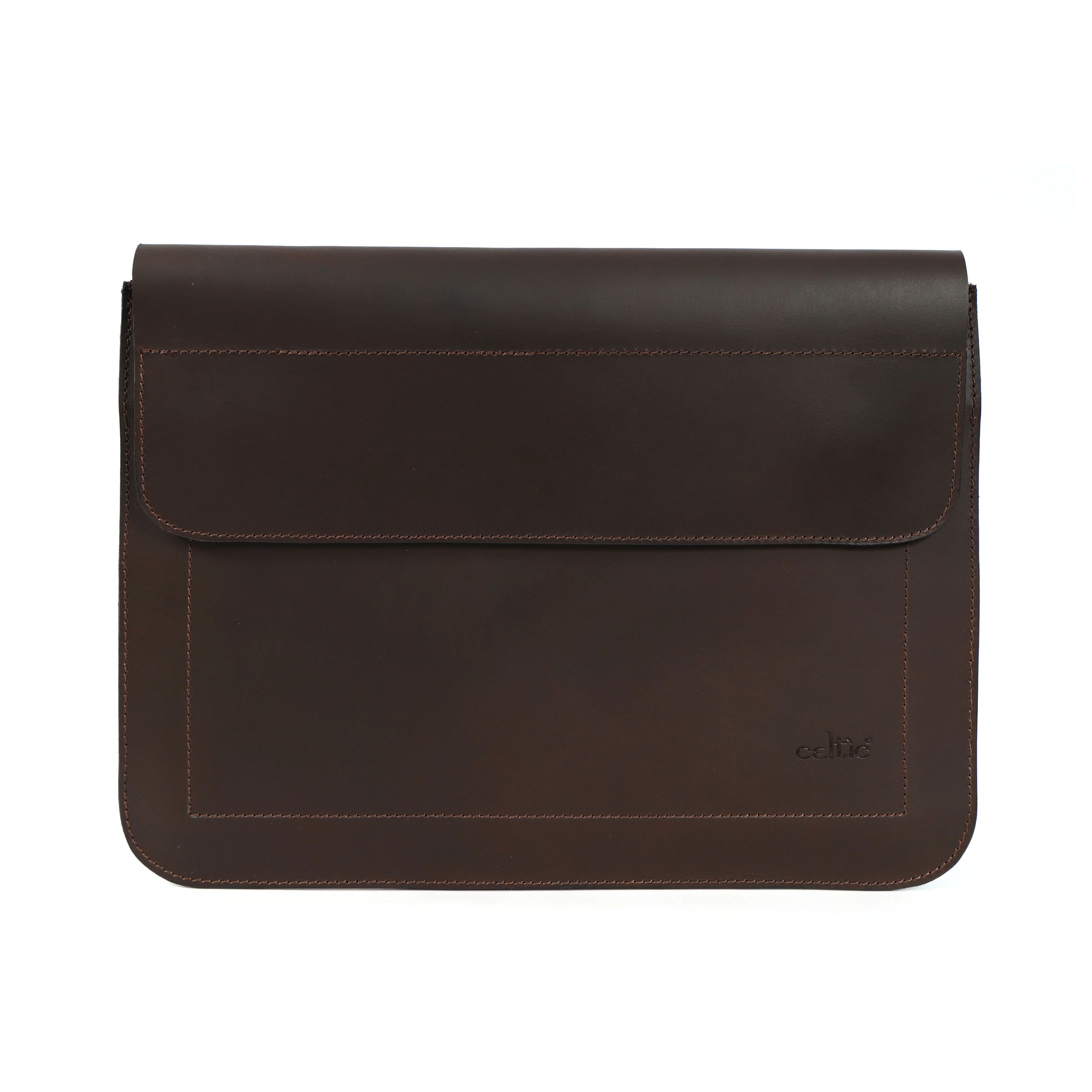 Premium Genuine Leather iPad Sleeve with Magnetic Flap Closure & Soft Suede Lining - Image 4