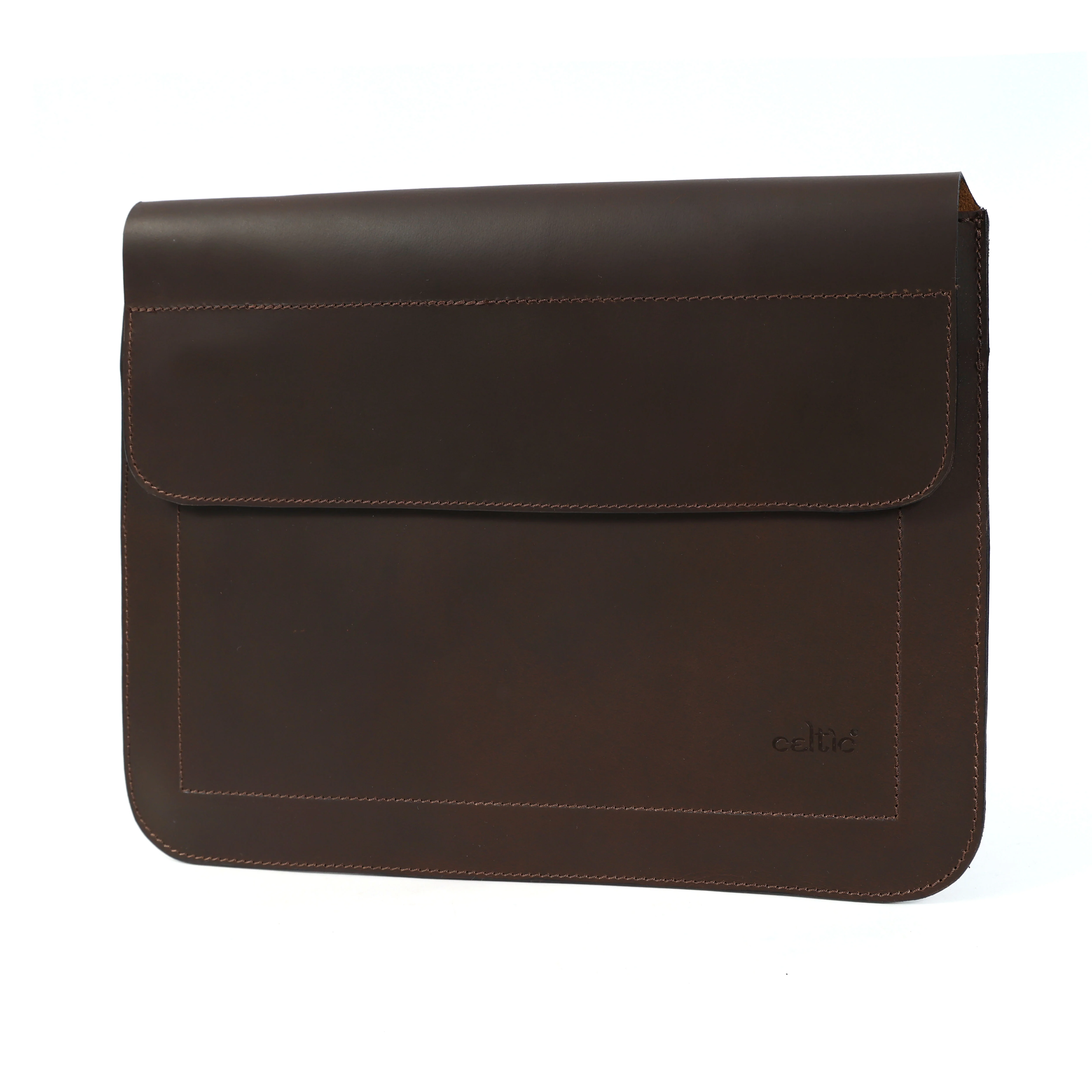 Premium Genuine Leather iPad Sleeve with Magnetic Flap Closure & Soft Suede Lining - Image 5